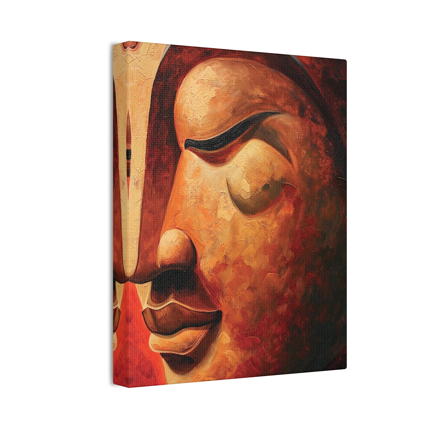 Buddha Painting Print 10 Canvas Stretched, 0.75"