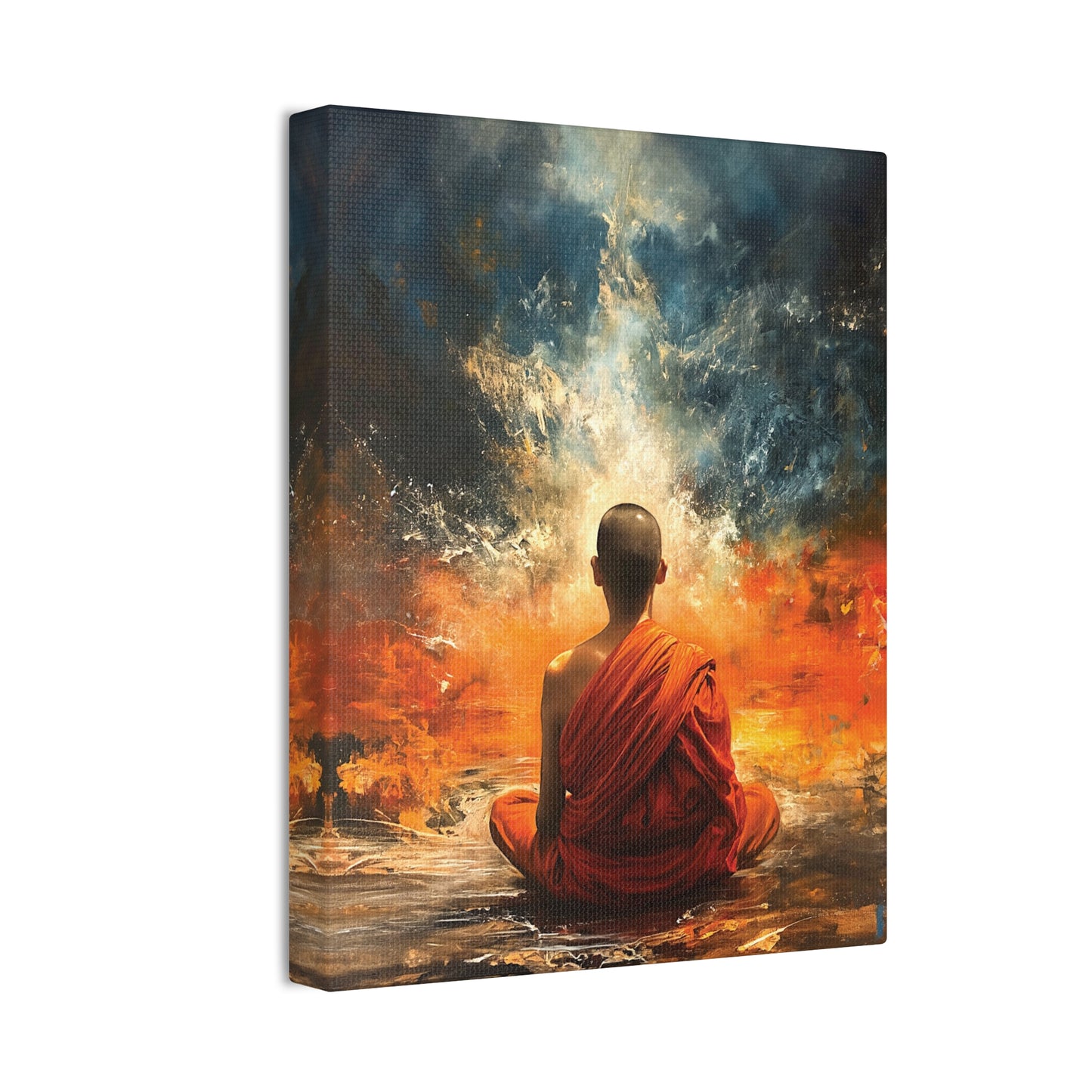 Buddha Painting Print 6 Canvas Stretched, 0.75"