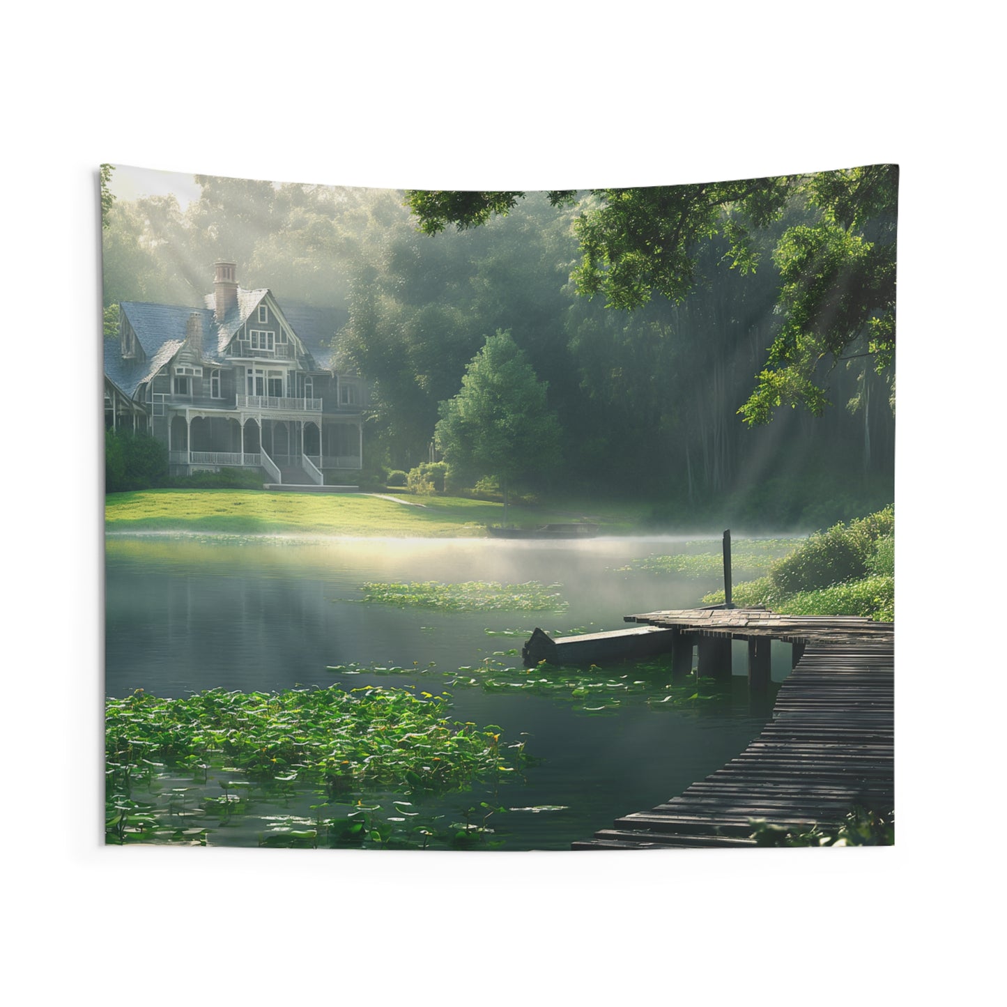 Pond Mansion 3 Indoor Wall Tapestries