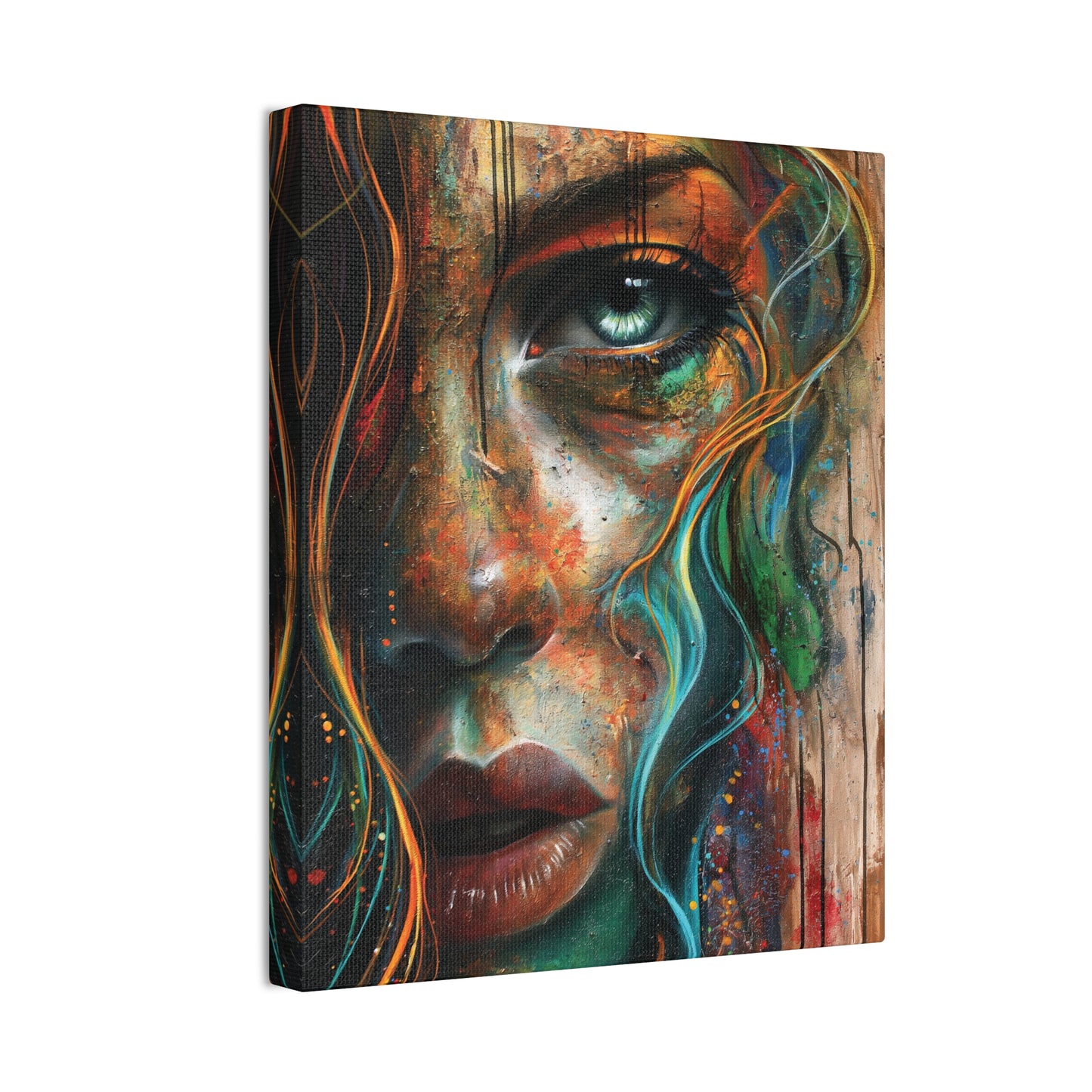 Graffiti Girl 2 Canvas Stretched, 0.75"