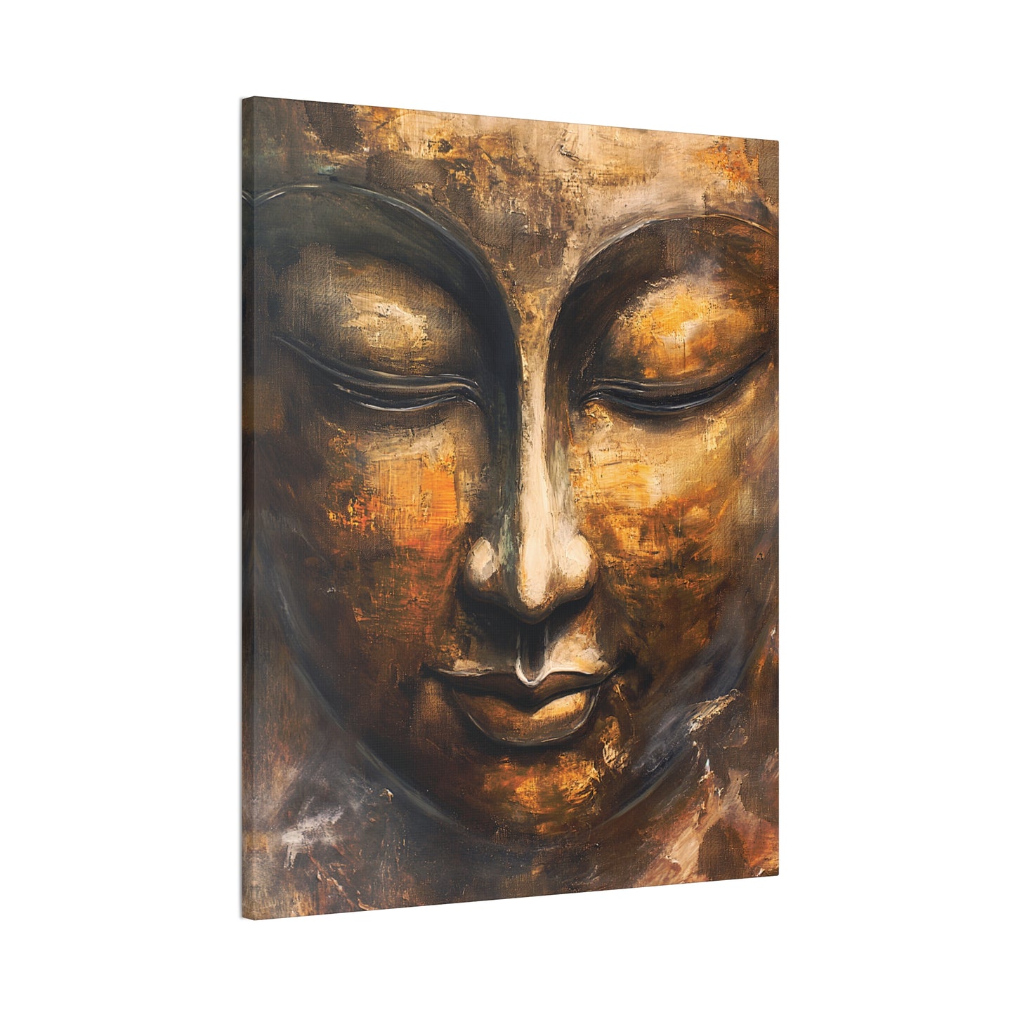 Buddha Painting Print 8 Canvas Stretched, 0.75"