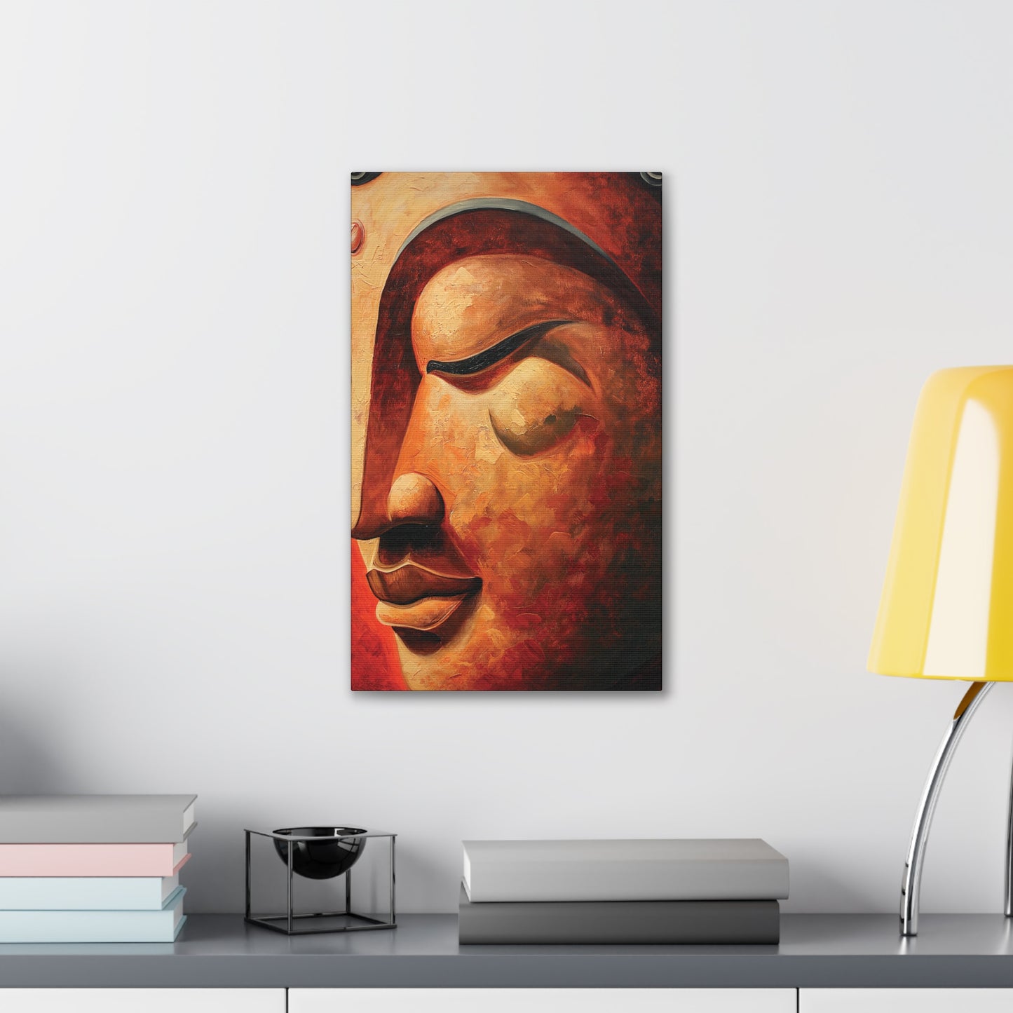 Buddha Painting Print 10 Canvas Stretched, 0.75"