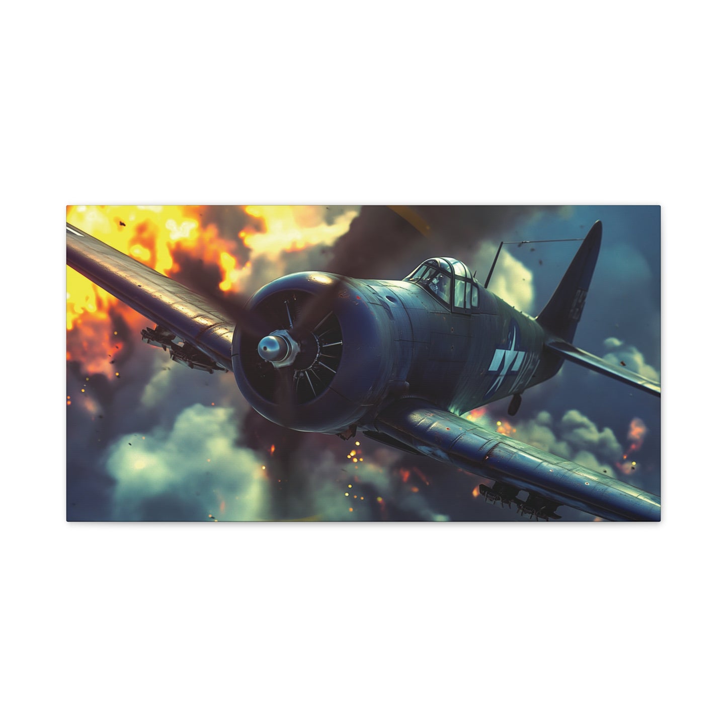 WWII Fighter 2 Canvas Stretched, 0.75"