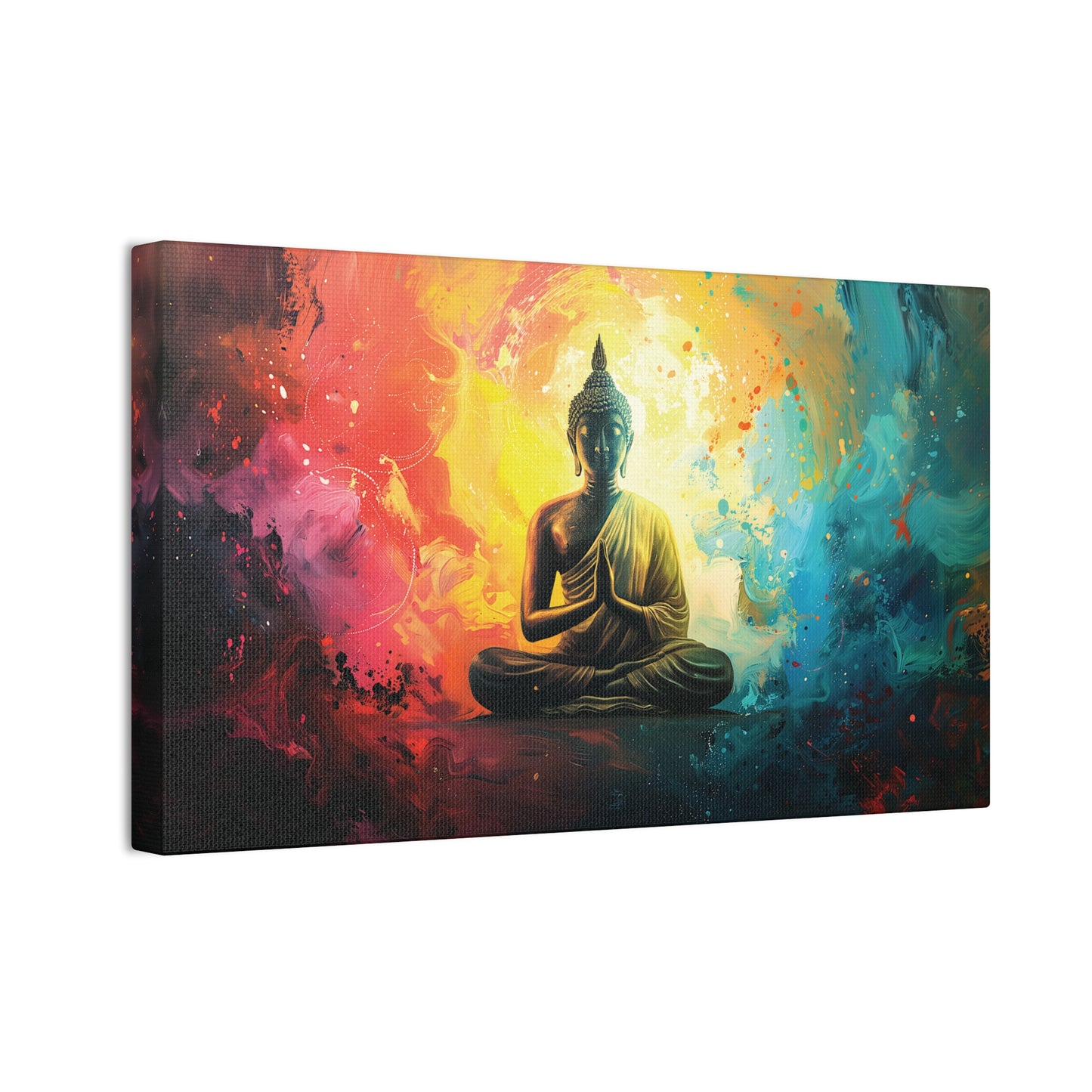 Buddha Painting Print 12 Canvas Stretched, 0.75"