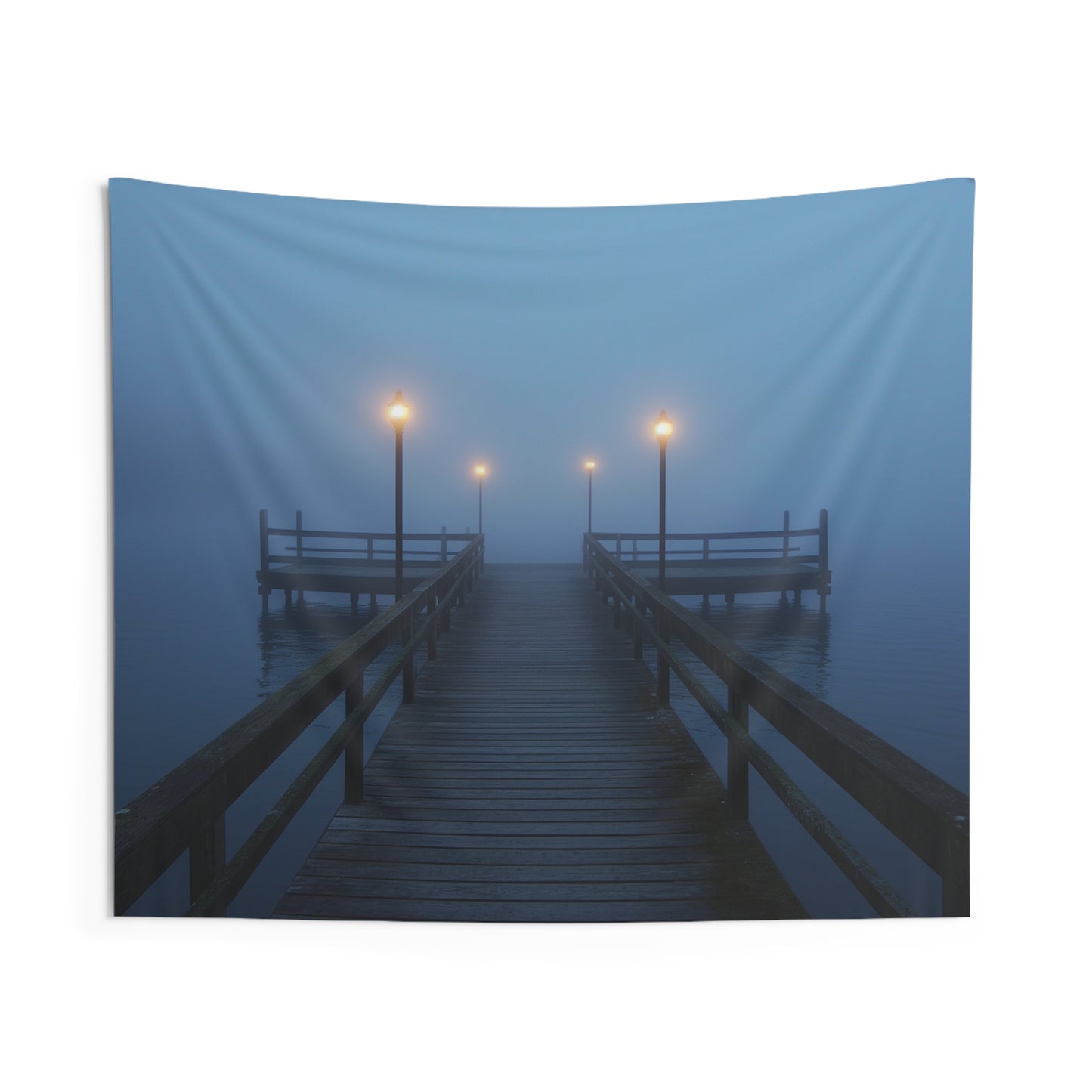 Misty Pier 4 Indoor Wall Tapestries