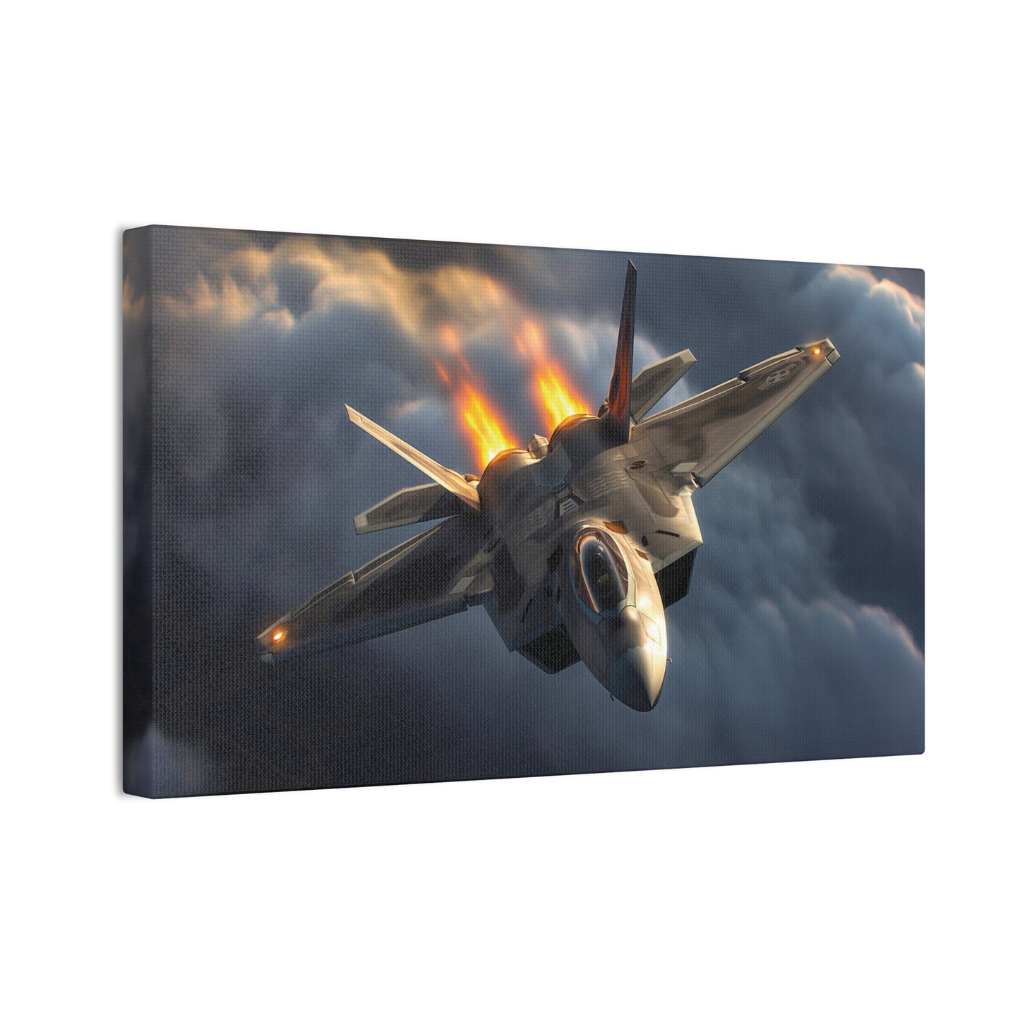 F-22 Fighter 2 Canvas Stretched, 0.75"