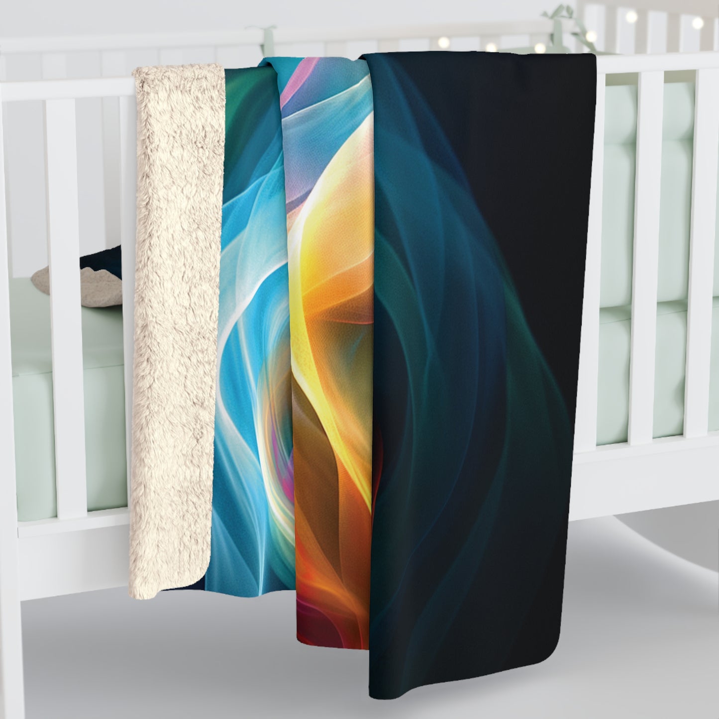 Color Flames Sherpa Fleece Blanket