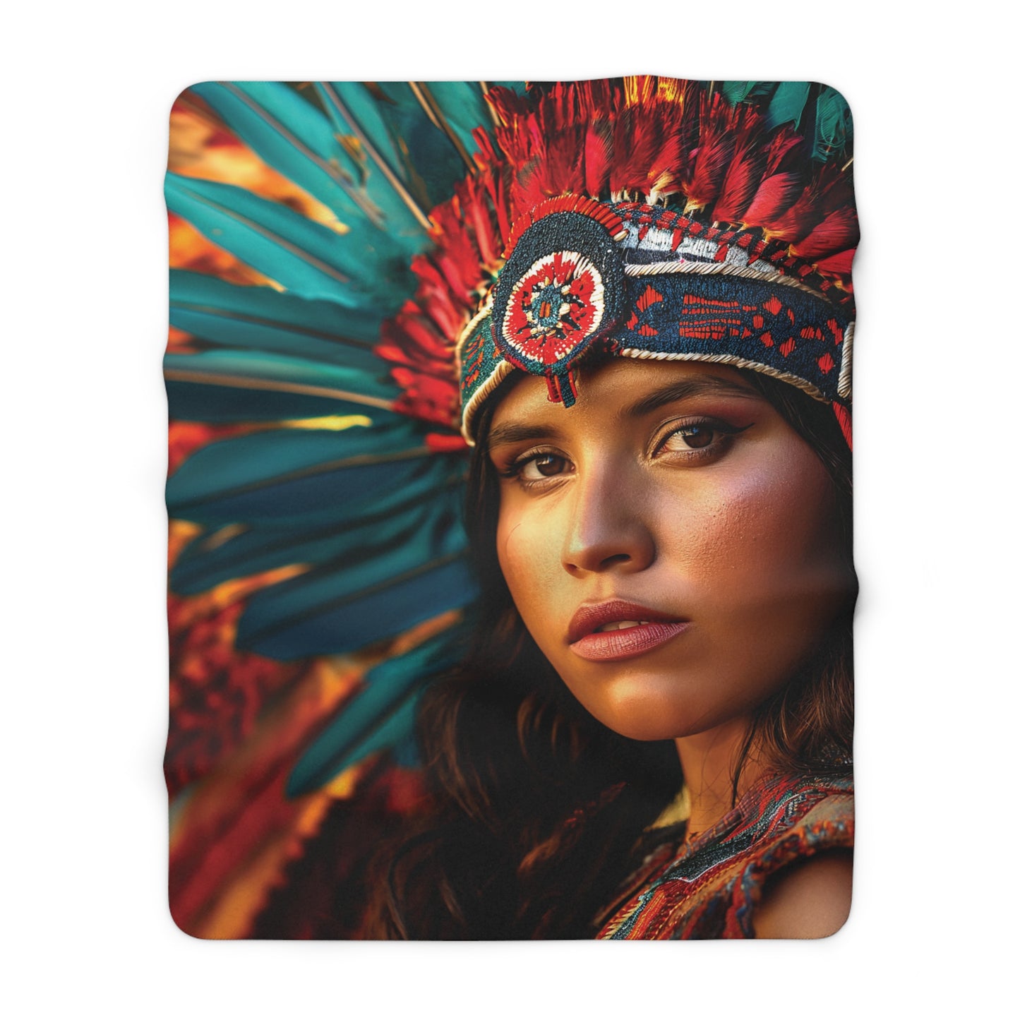 Chief Girl Sherpa Fleece Blanket