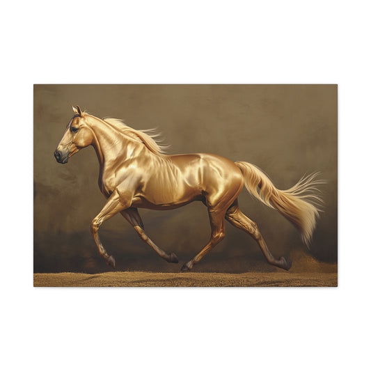 Golden Horse 1 Canvas Stretched, 0.75"