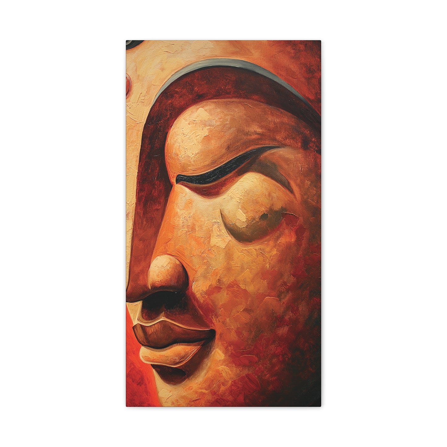 Buddha Painting Print 10 Canvas Stretched, 0.75"