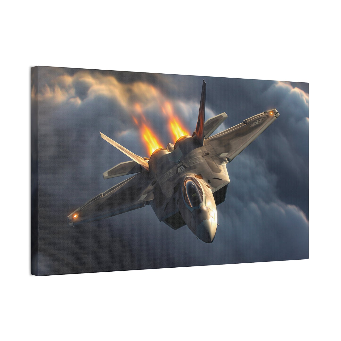 F-22 Fighter 2 Canvas Stretched, 0.75"