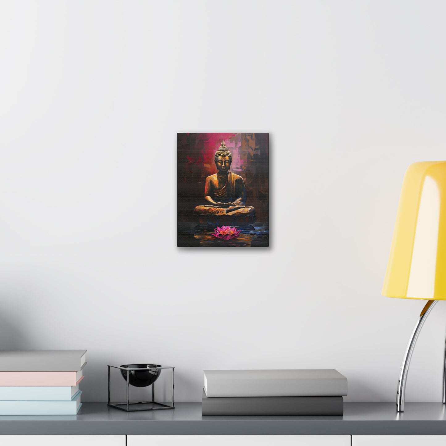 Buddha Painting Print 14 Canvas Stretched, 0.75"