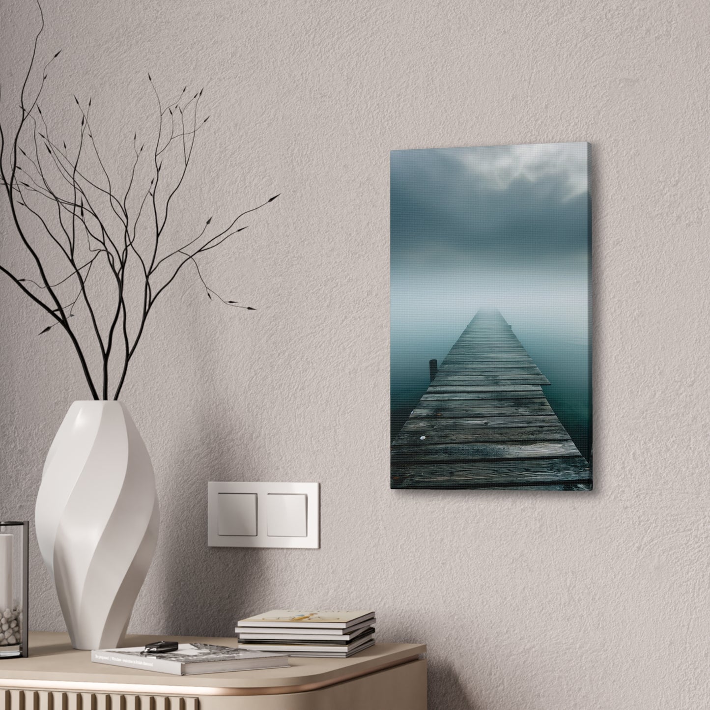 Misty Pier 1 Canvas Stretched, 0.75"