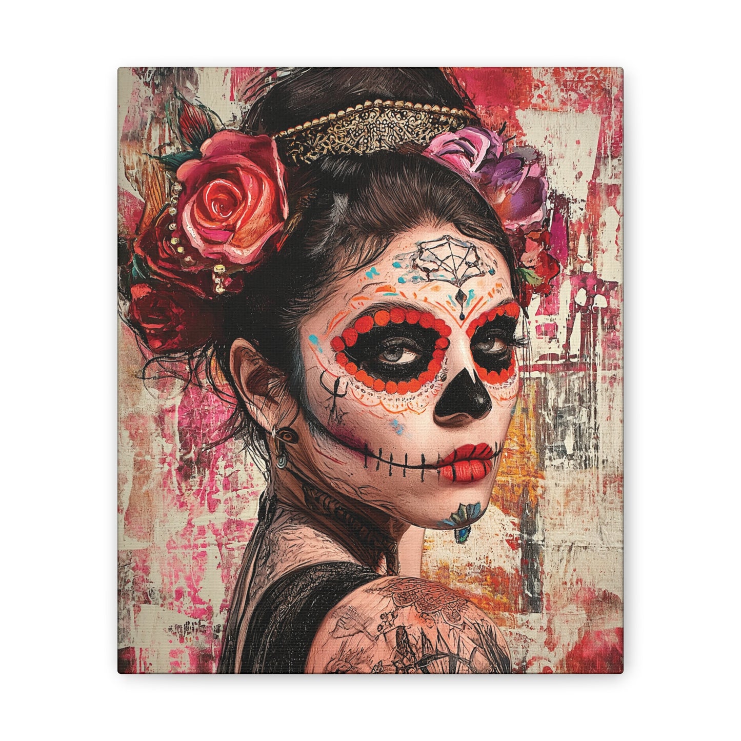 Day of the Dead 1 Canvas Stretched, 0.75"