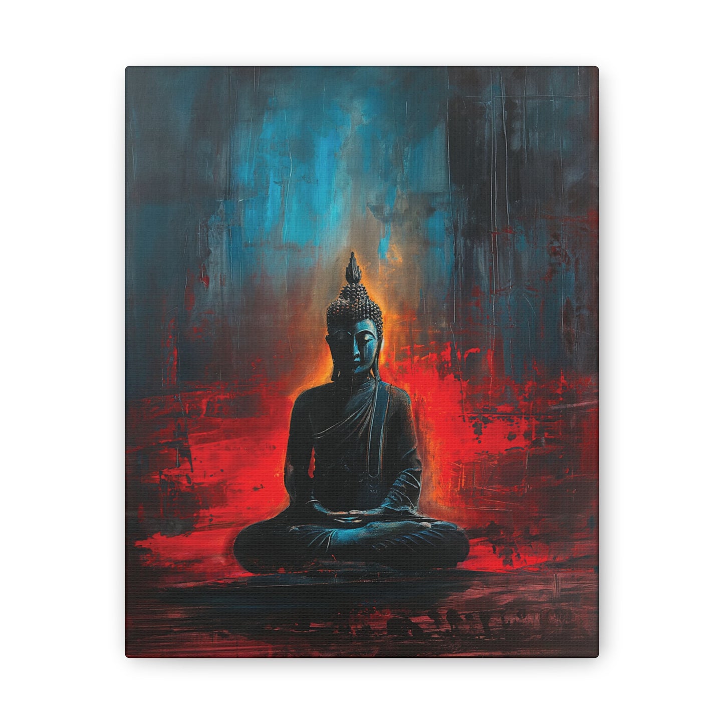 Buddha Painting Print 16 Canvas Stretched, 0.75"