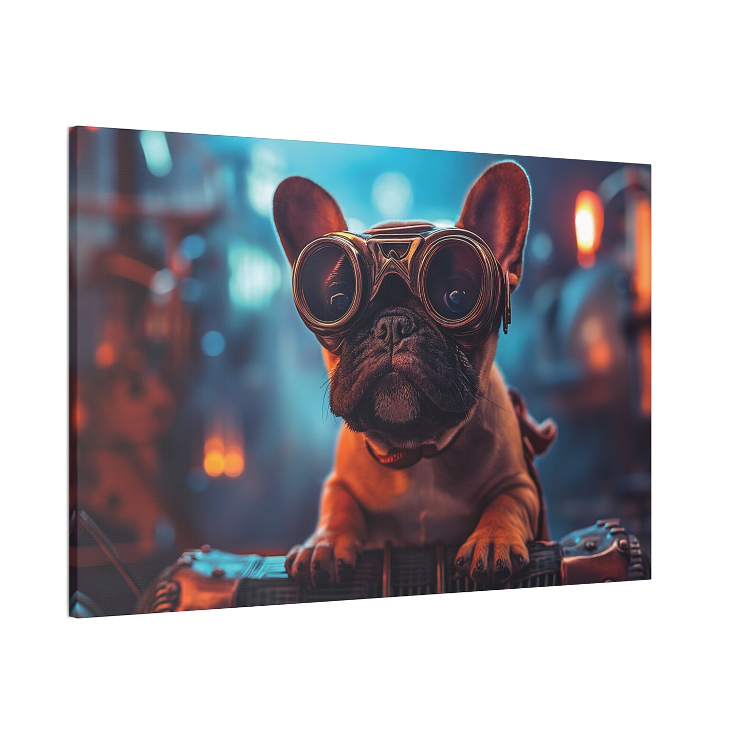 Industrial Frenchie 3 Canvas Stretched, 0.75"