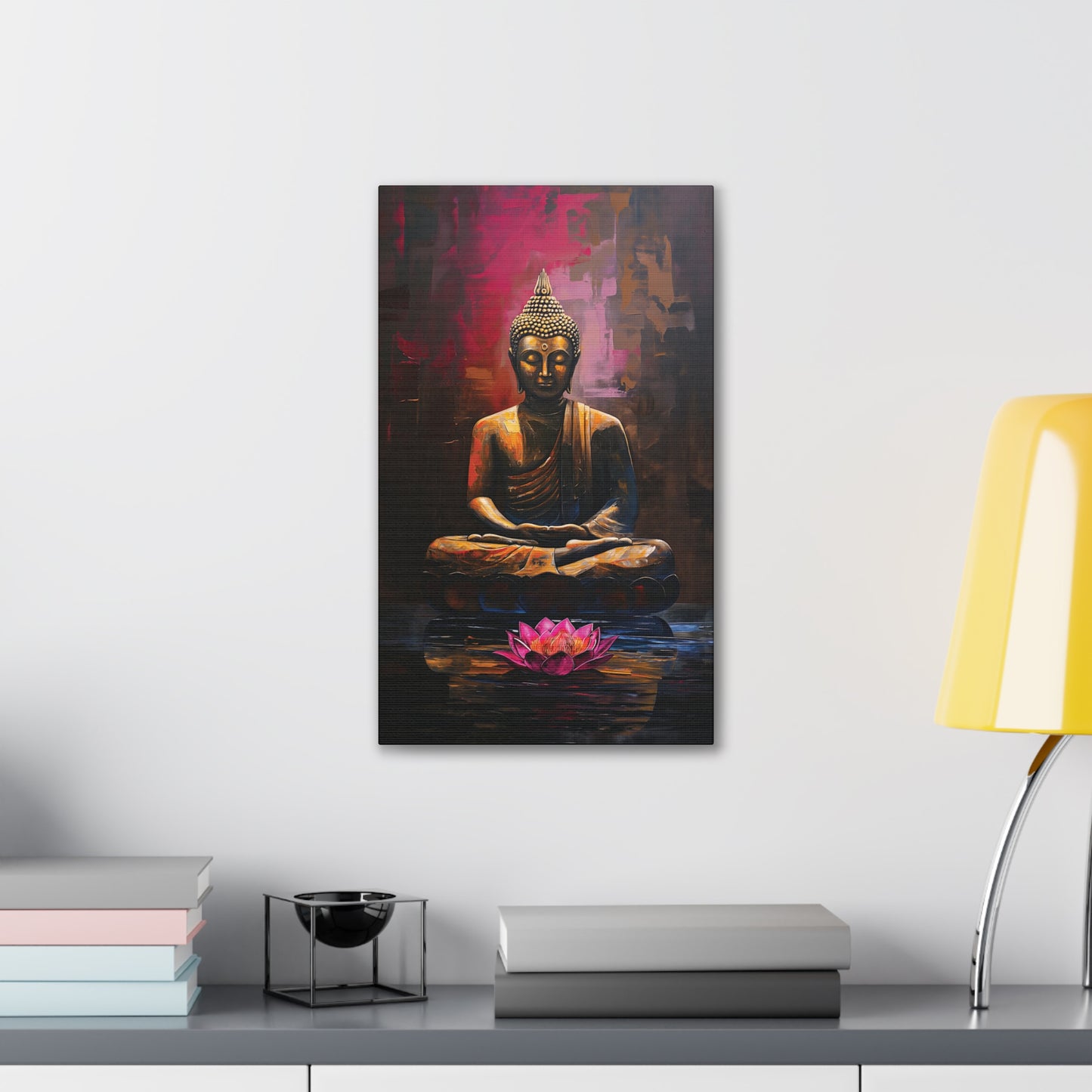 Buddha Painting Print 14 Canvas Stretched, 0.75"