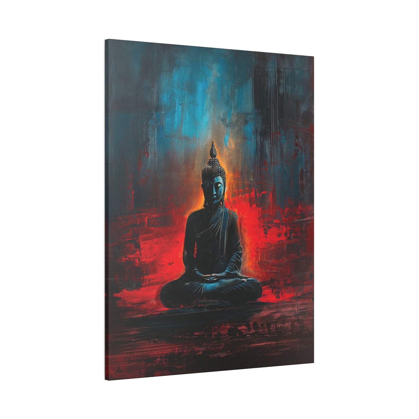 Buddha Painting Print 16 Canvas Stretched, 0.75"