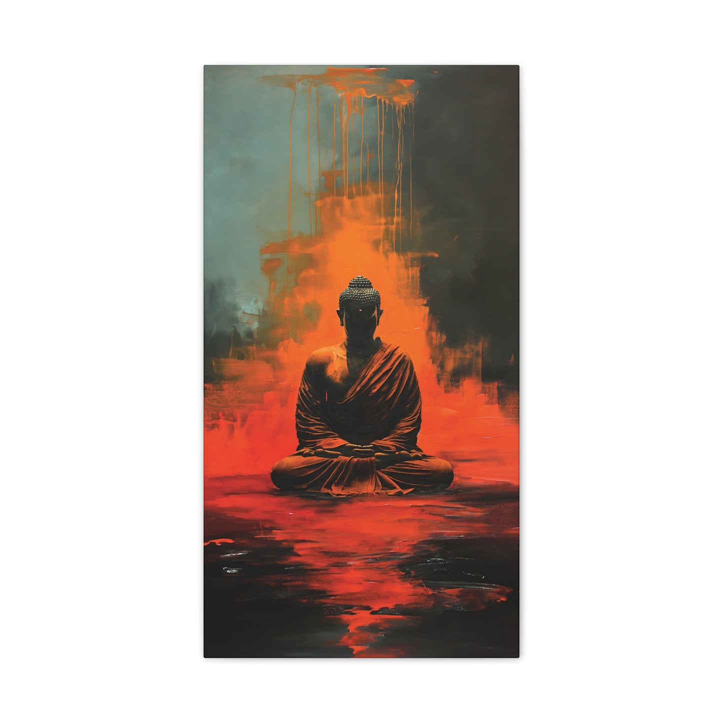 Buddha Painting Print 13 Canvas Stretched, 0.75"