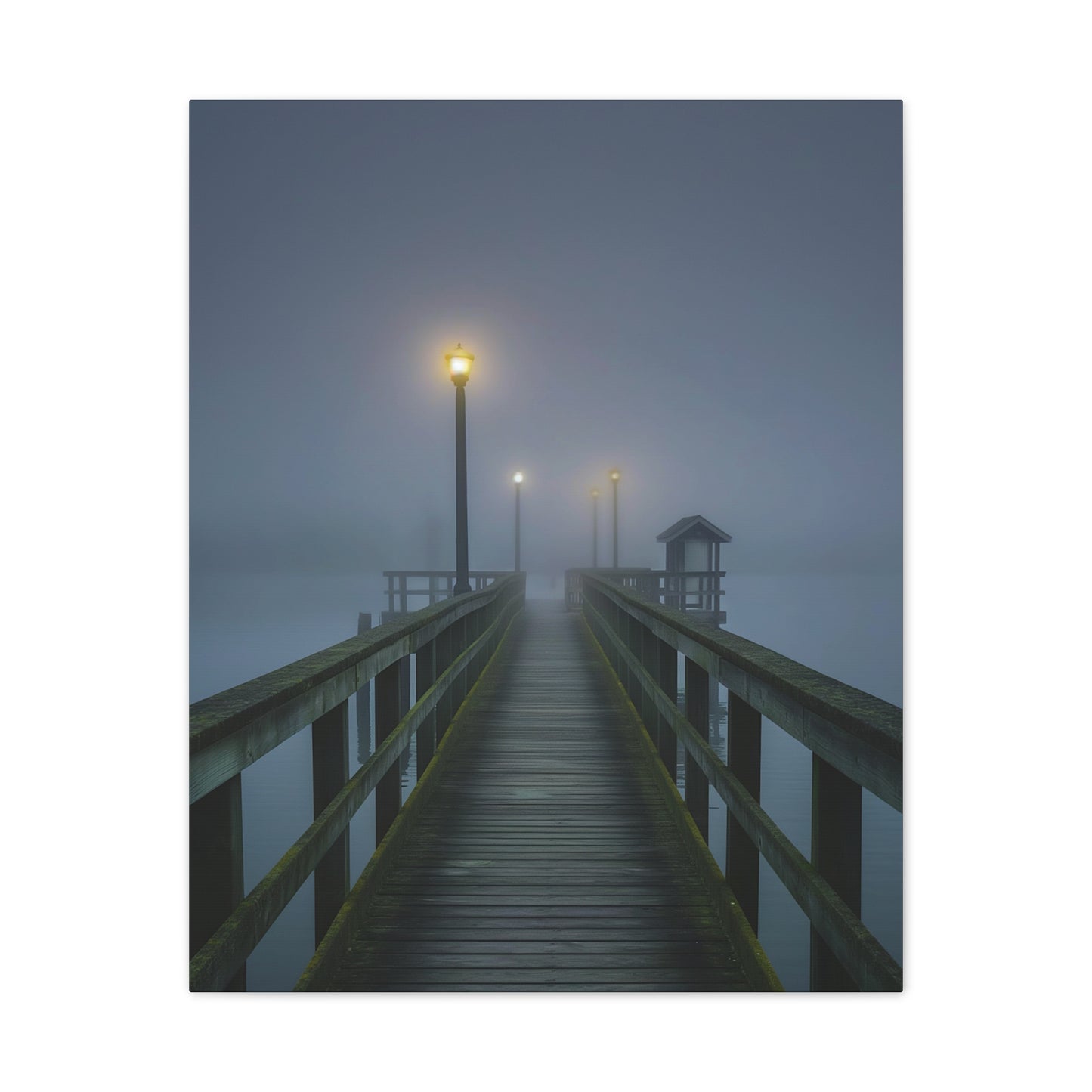 Misty Pier 7 Canvas Stretched, 0.75"