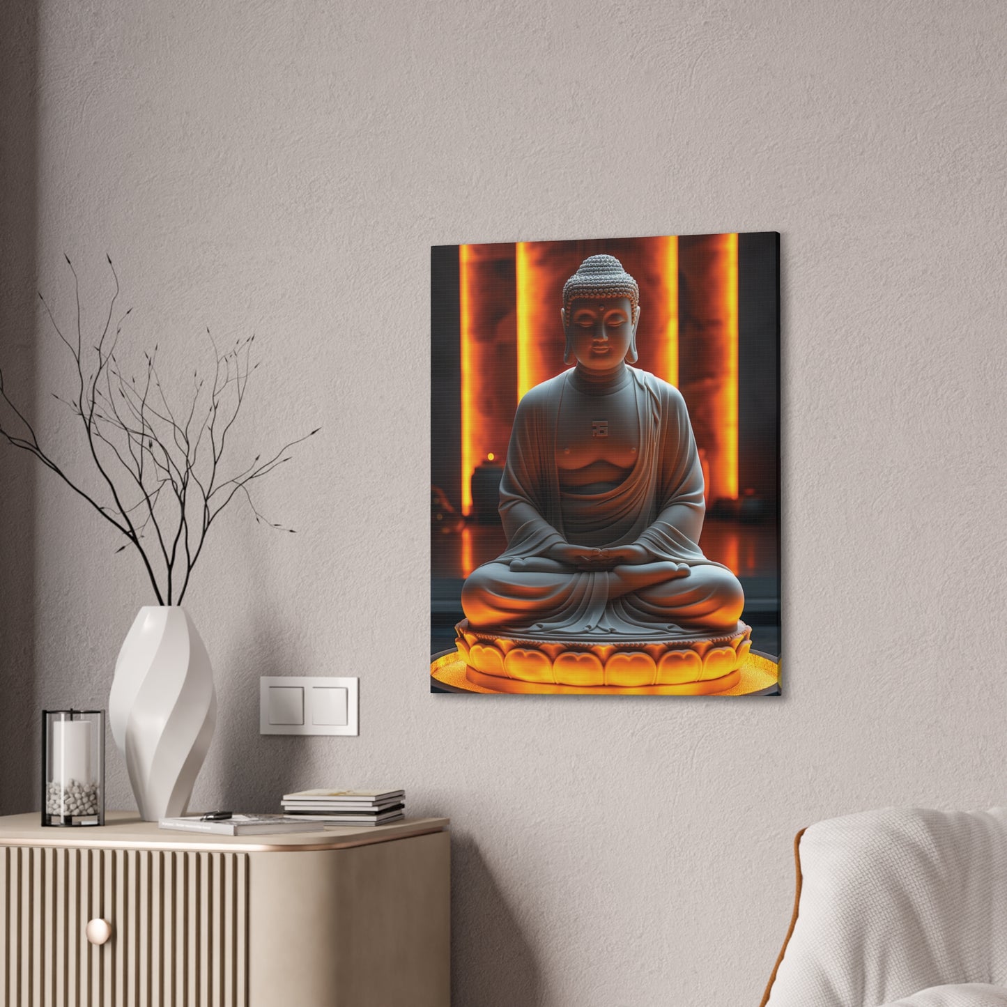 Buddha 19 Canvas Stretched, 0.75"