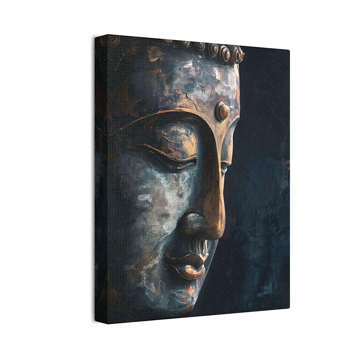 Buddha Painting Print 9 Canvas Stretched, 0.75"