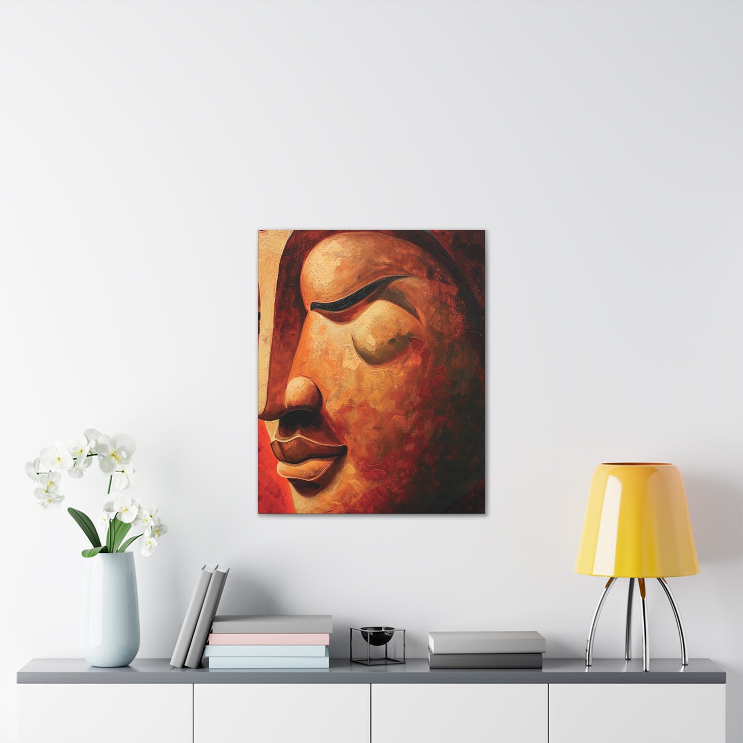 Buddha Painting Print 10 Canvas Stretched, 0.75"