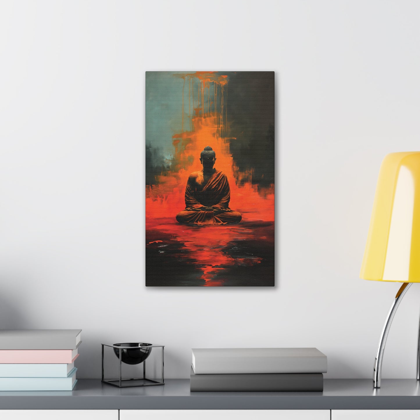 Buddha Painting Print 13 Canvas Stretched, 0.75"