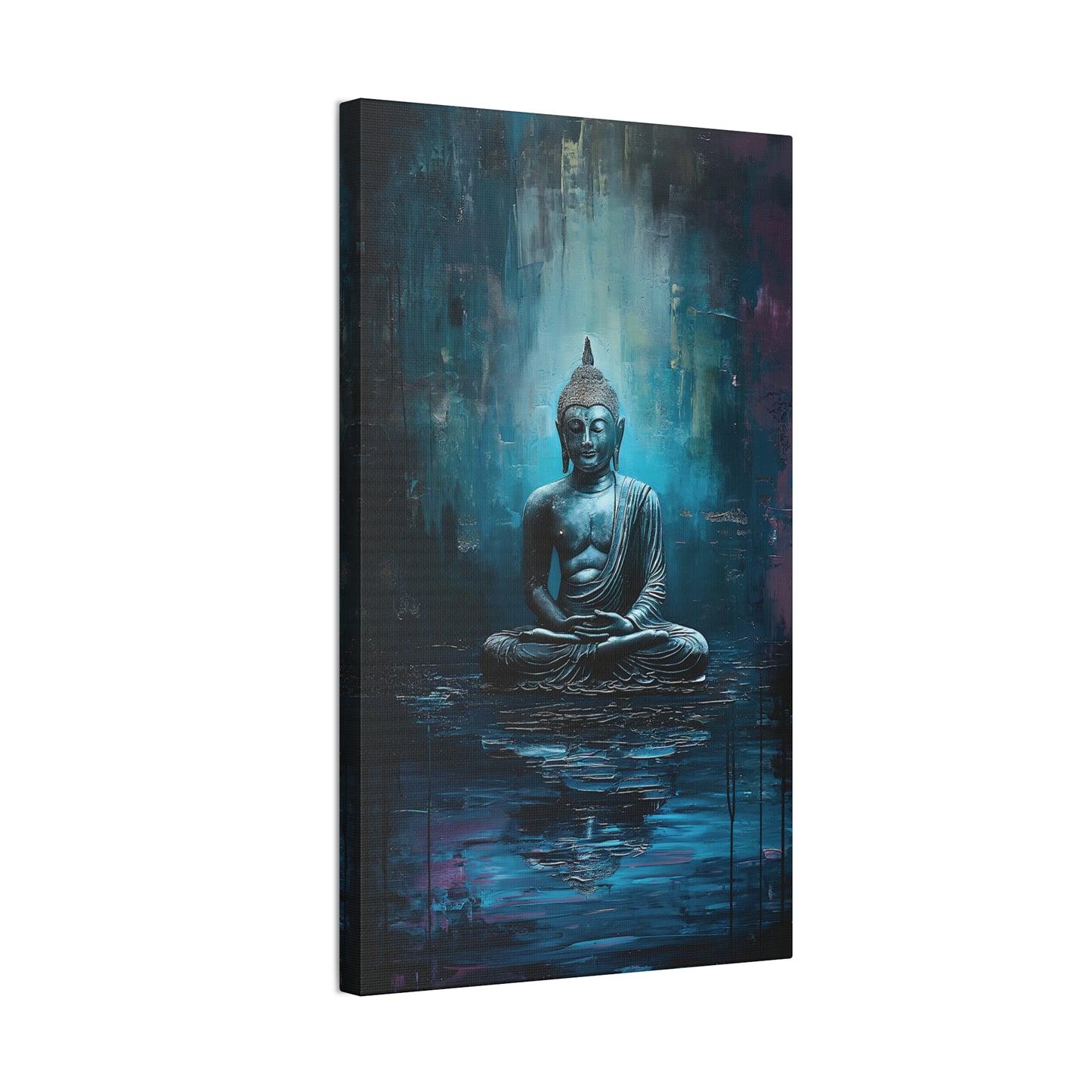 Buddha Painting Print 17 Canvas Stretched, 0.75"