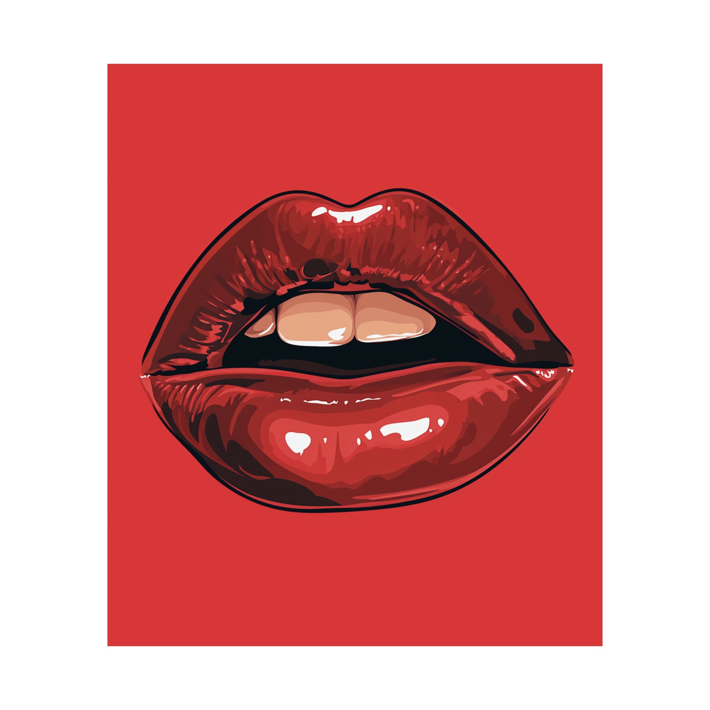 Lips 3 Matte Vertical Posters