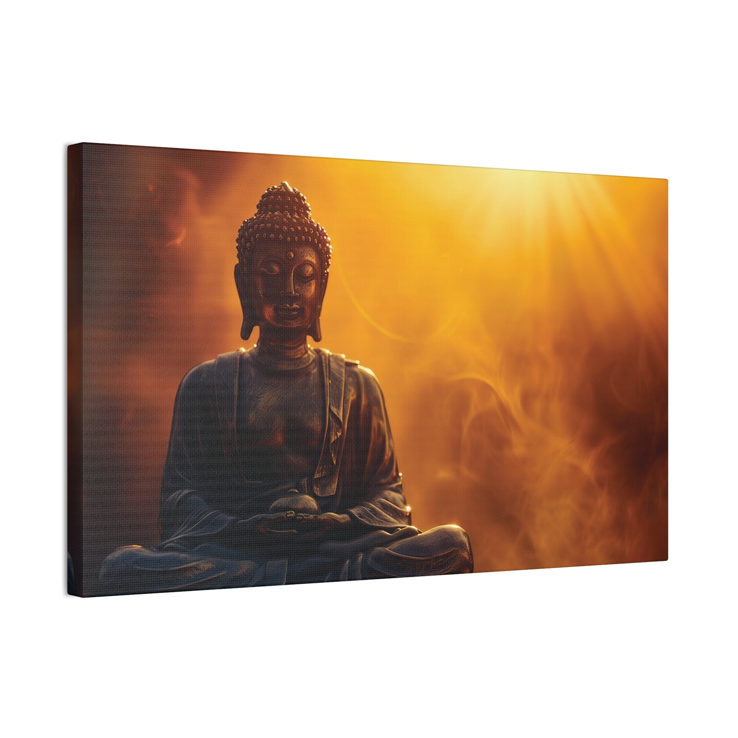 Buddha Painting Print 28 Canvas Stretched, 0.75"