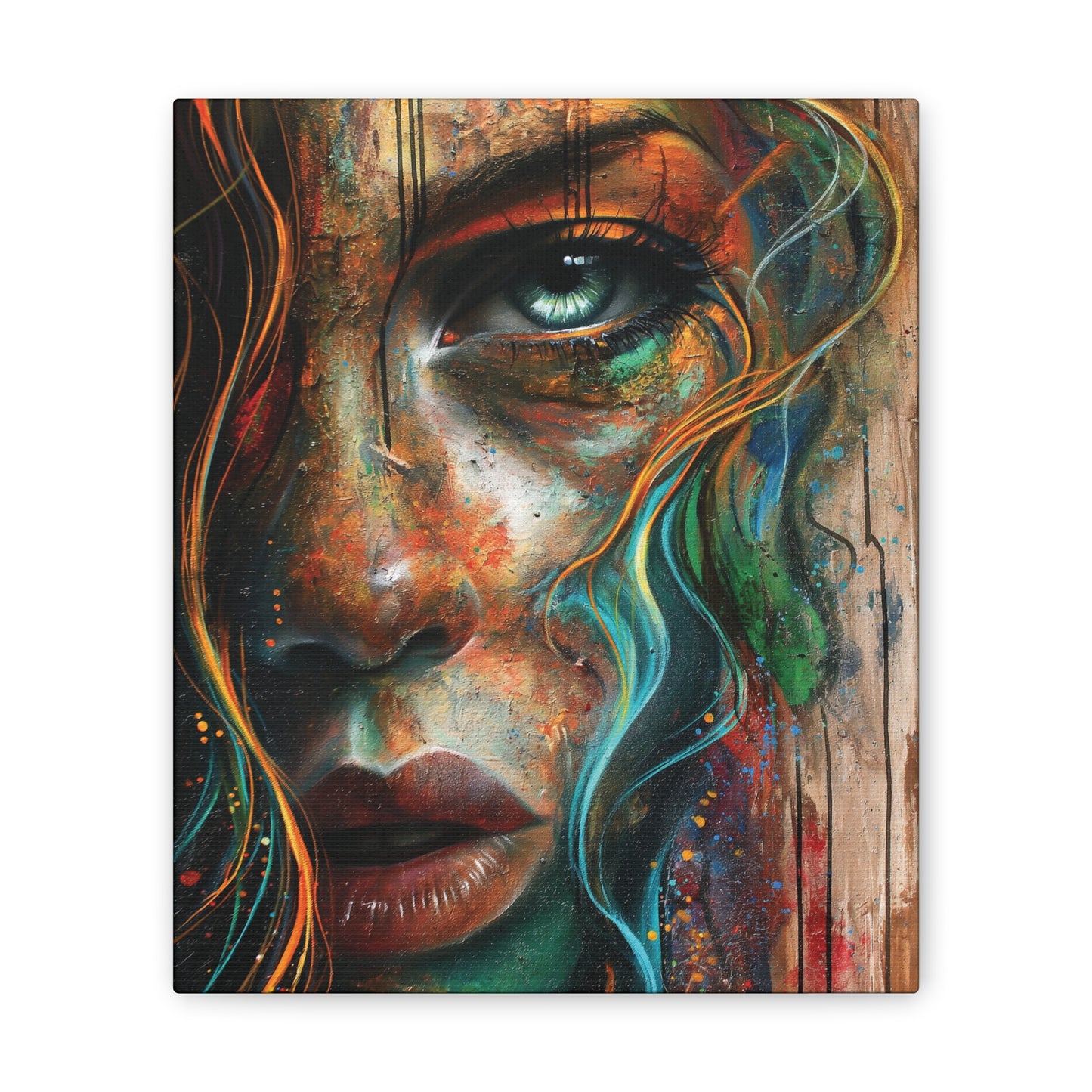 Graffiti Girl 2 Canvas Stretched, 0.75"