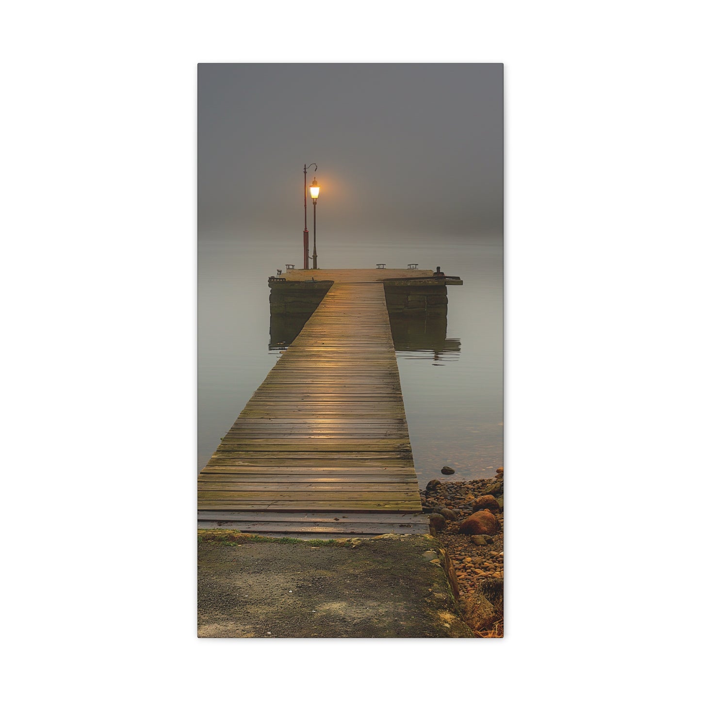 Misty Pier 8 Canvas Stretched, 0.75"