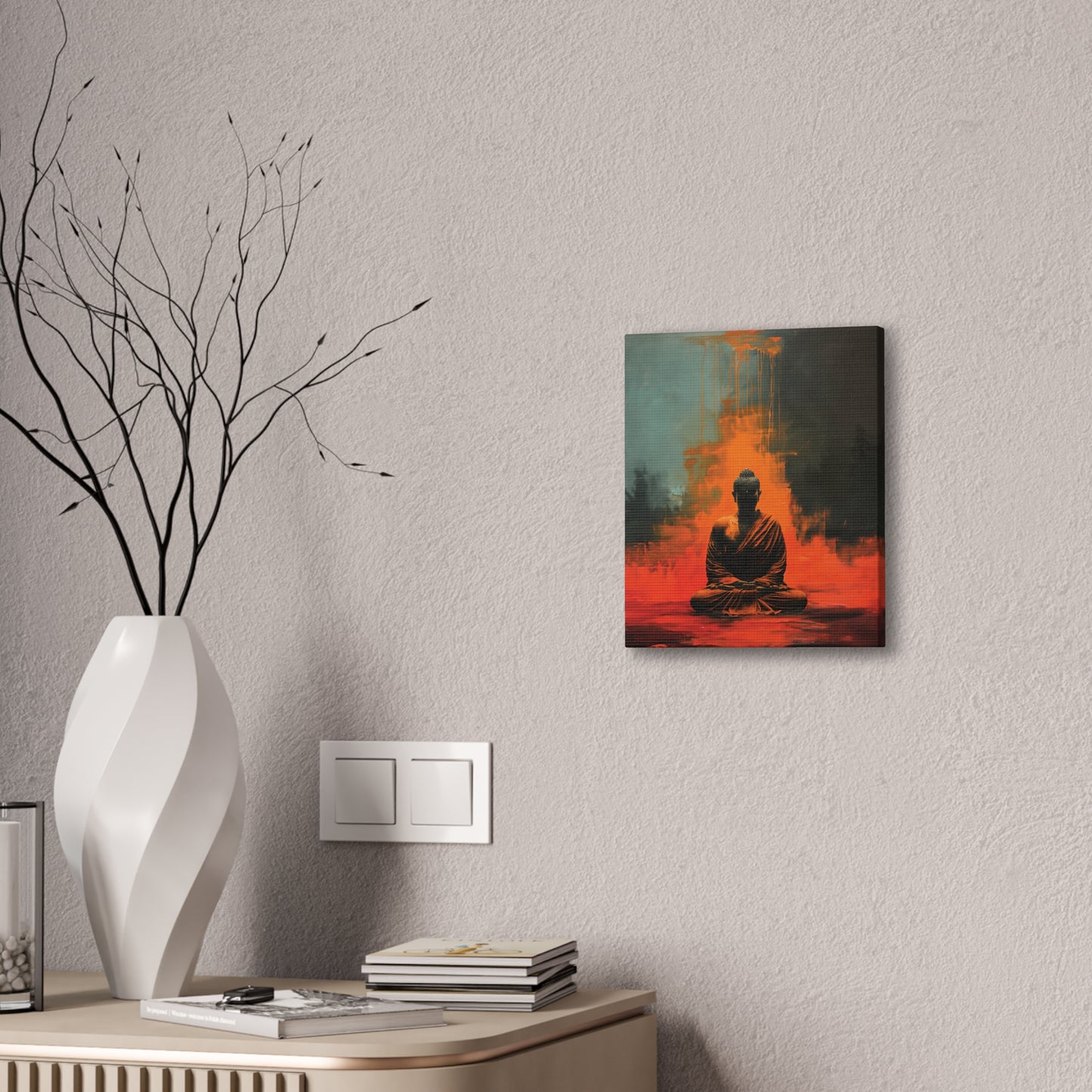 Buddha Painting Print 13 Canvas Stretched, 0.75"