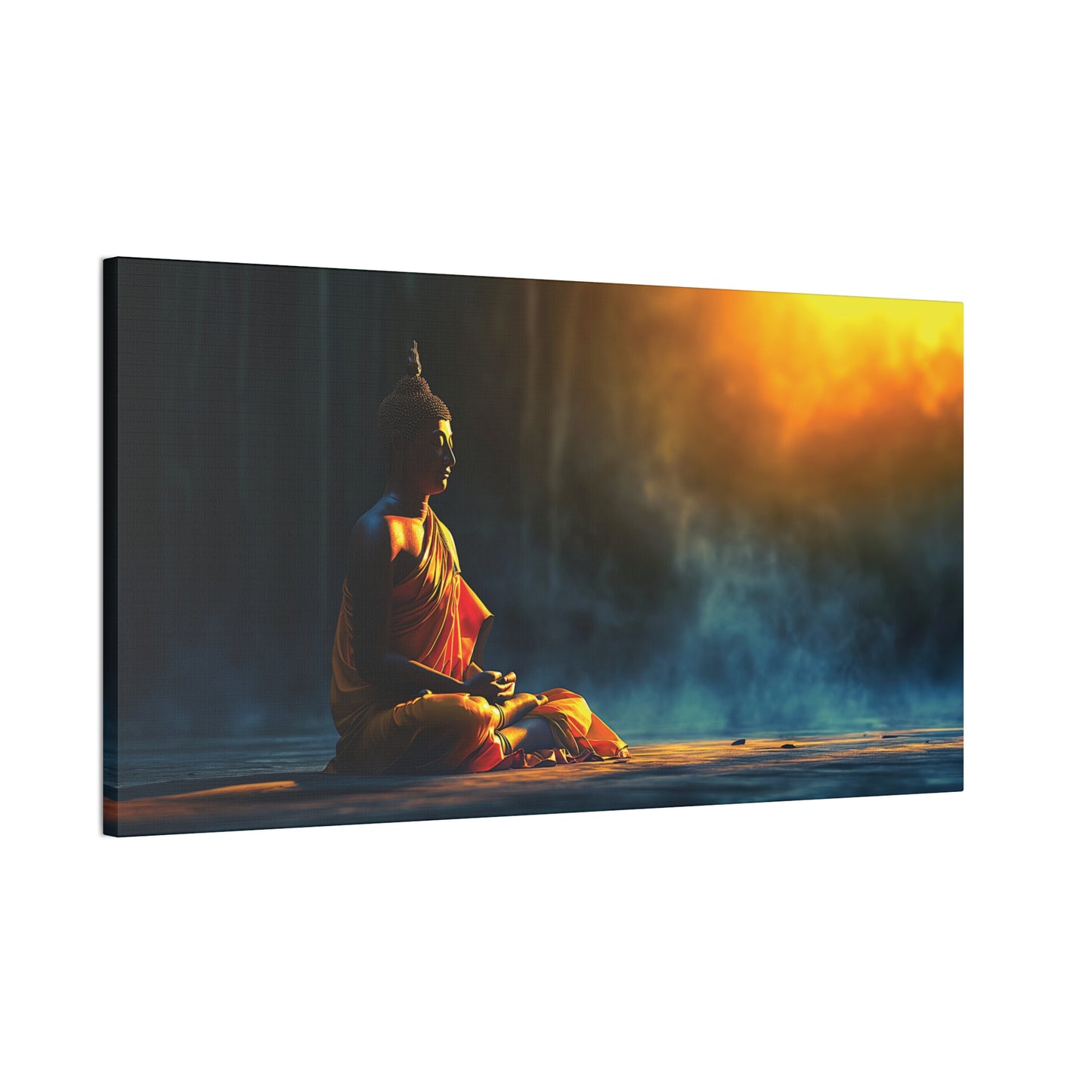 Buddha Painting Print 27 Canvas Stretched, 0.75"