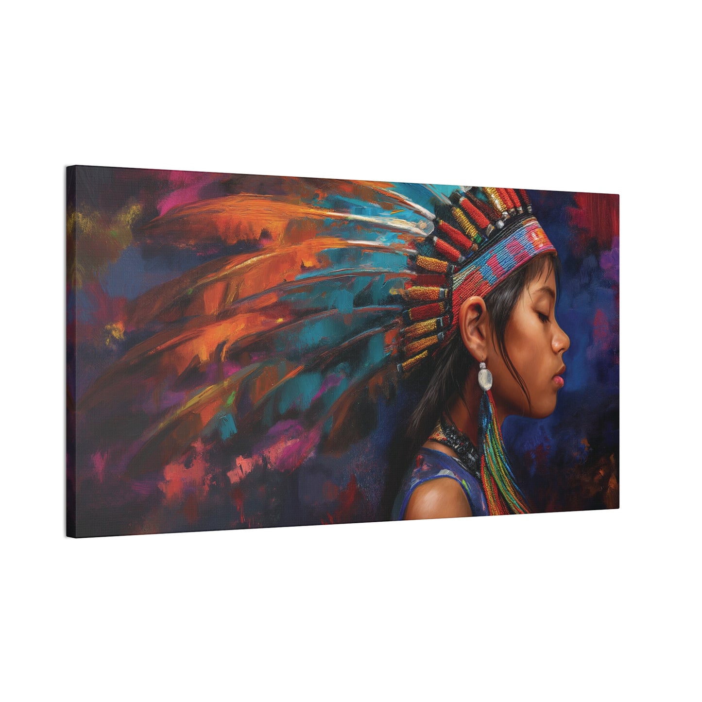 Chief Girl 1 Canvas Stretched, 0.75"