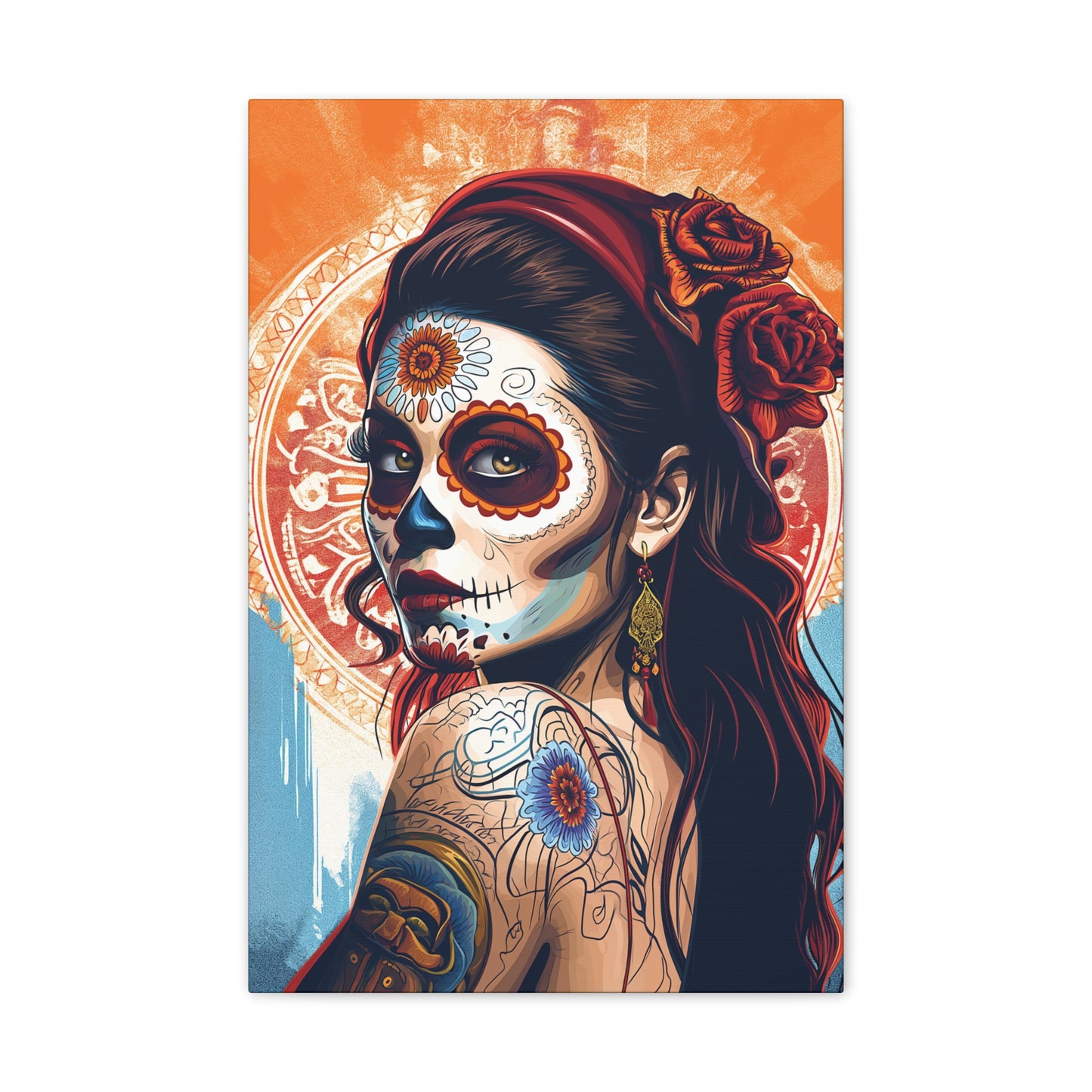 Day of the Dead 7 Canvas Stretched, 0.75"