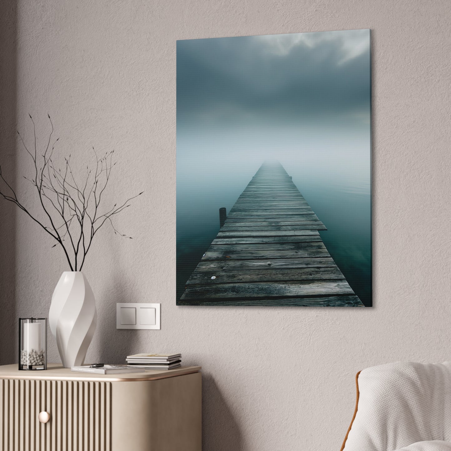 Misty Pier 1 Canvas Stretched, 0.75"