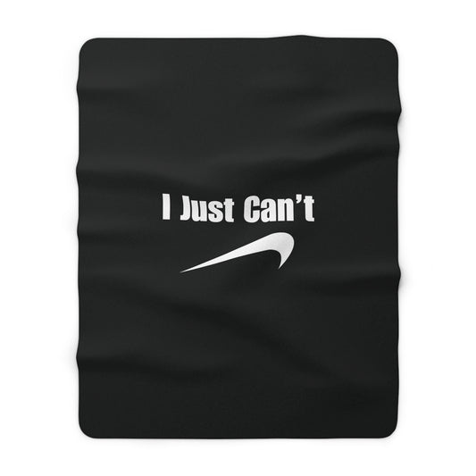 I Can't Black Sherpa Fleece Blanket