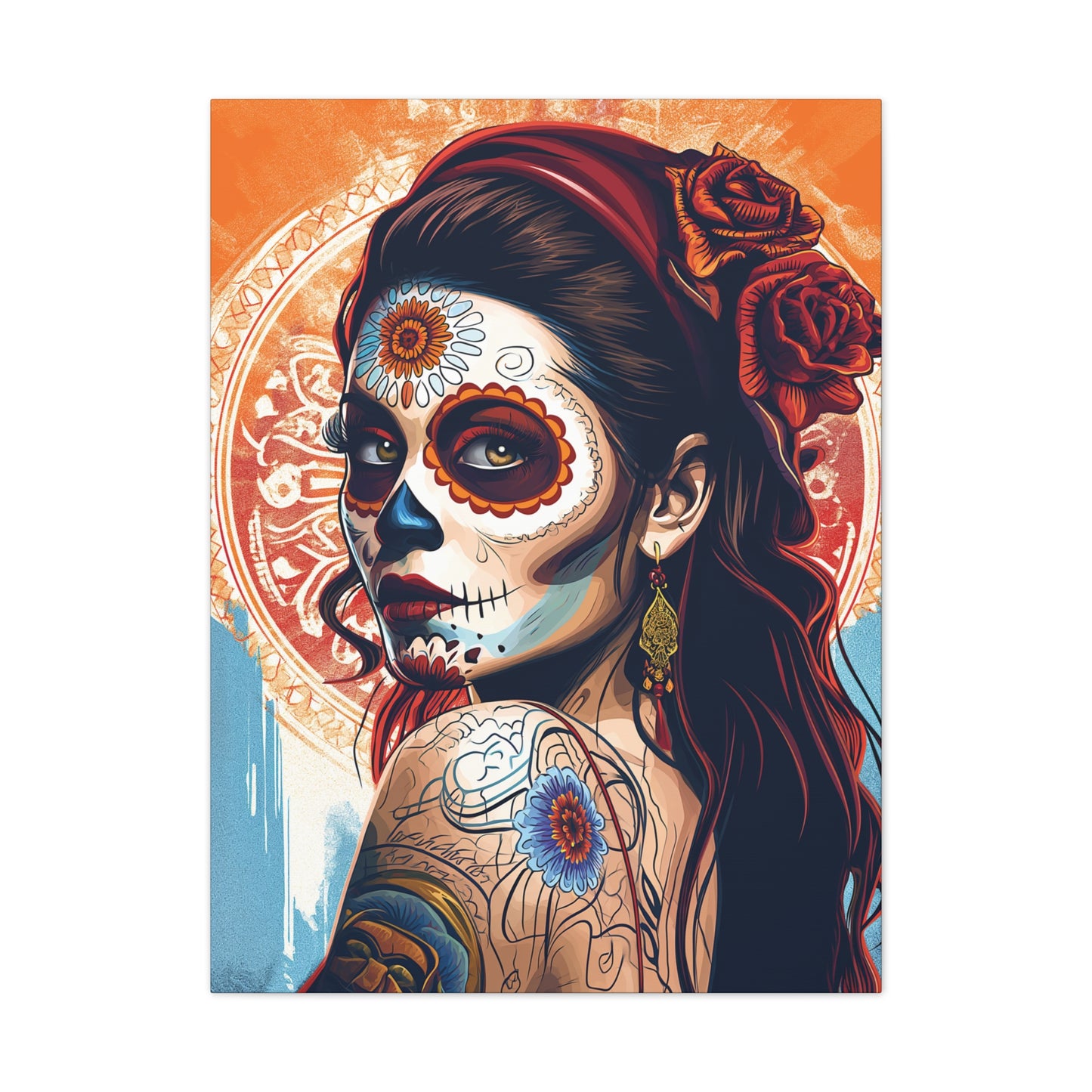 Day of the Dead 7 Canvas Stretched, 0.75"