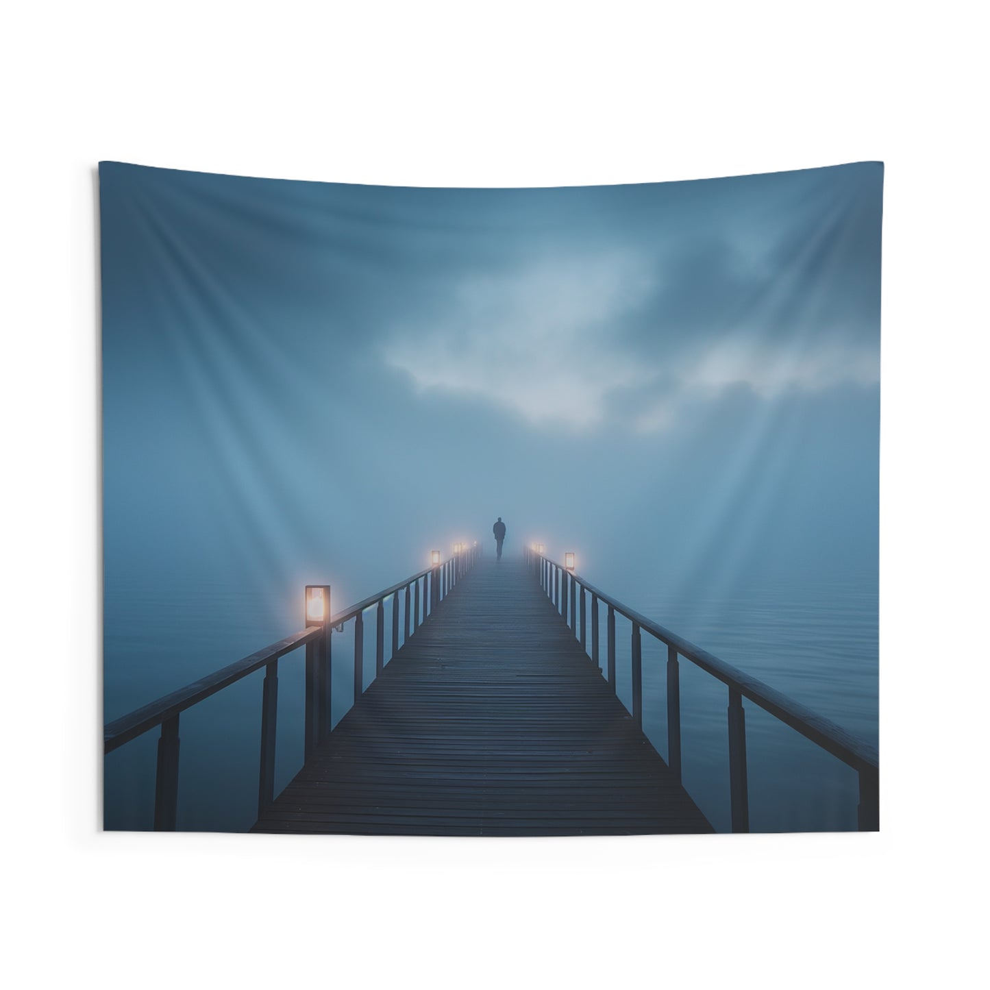 Misty Pier 2 Indoor Wall Tapestries