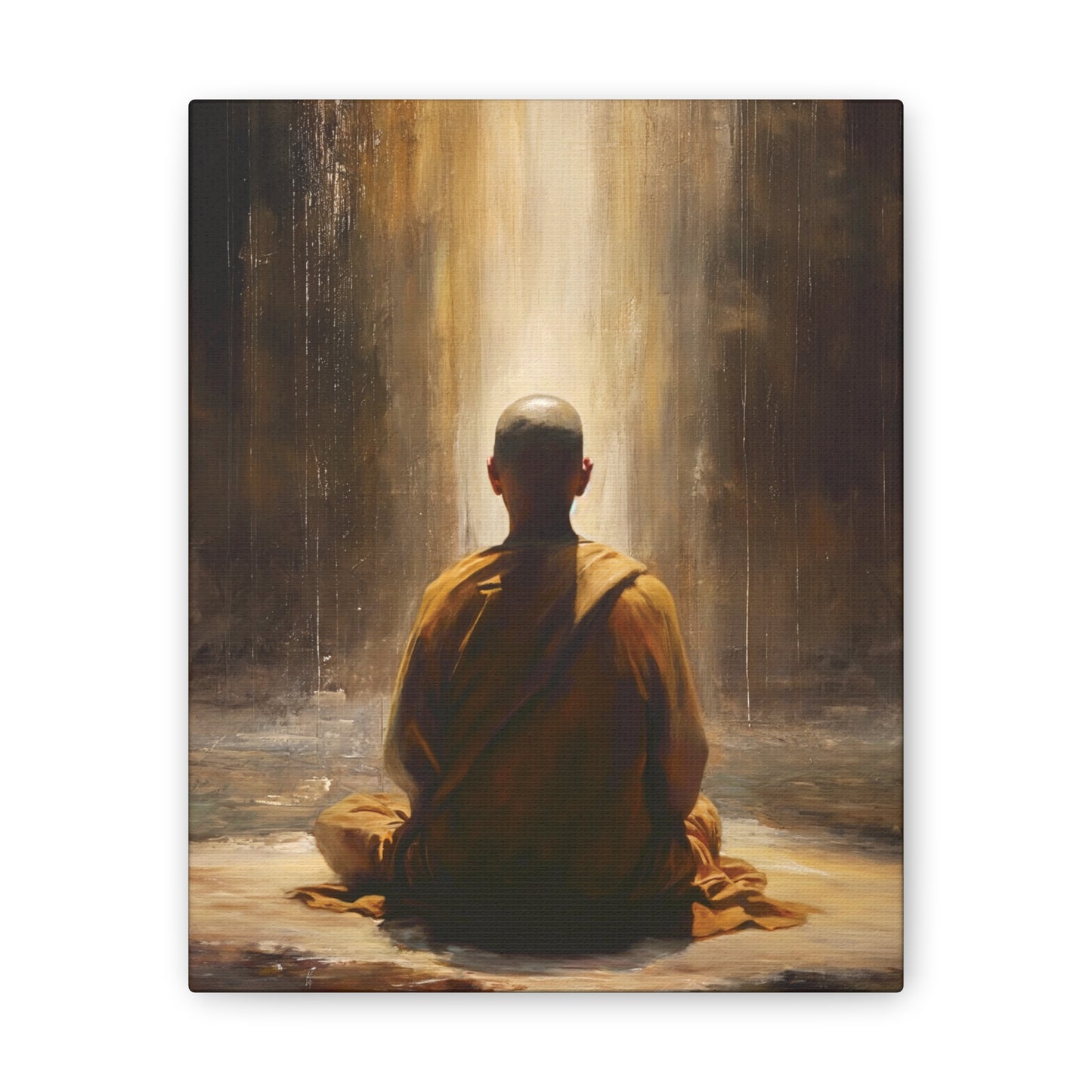 Buddha Painting Print 5 Canvas Stretched, 0.75"