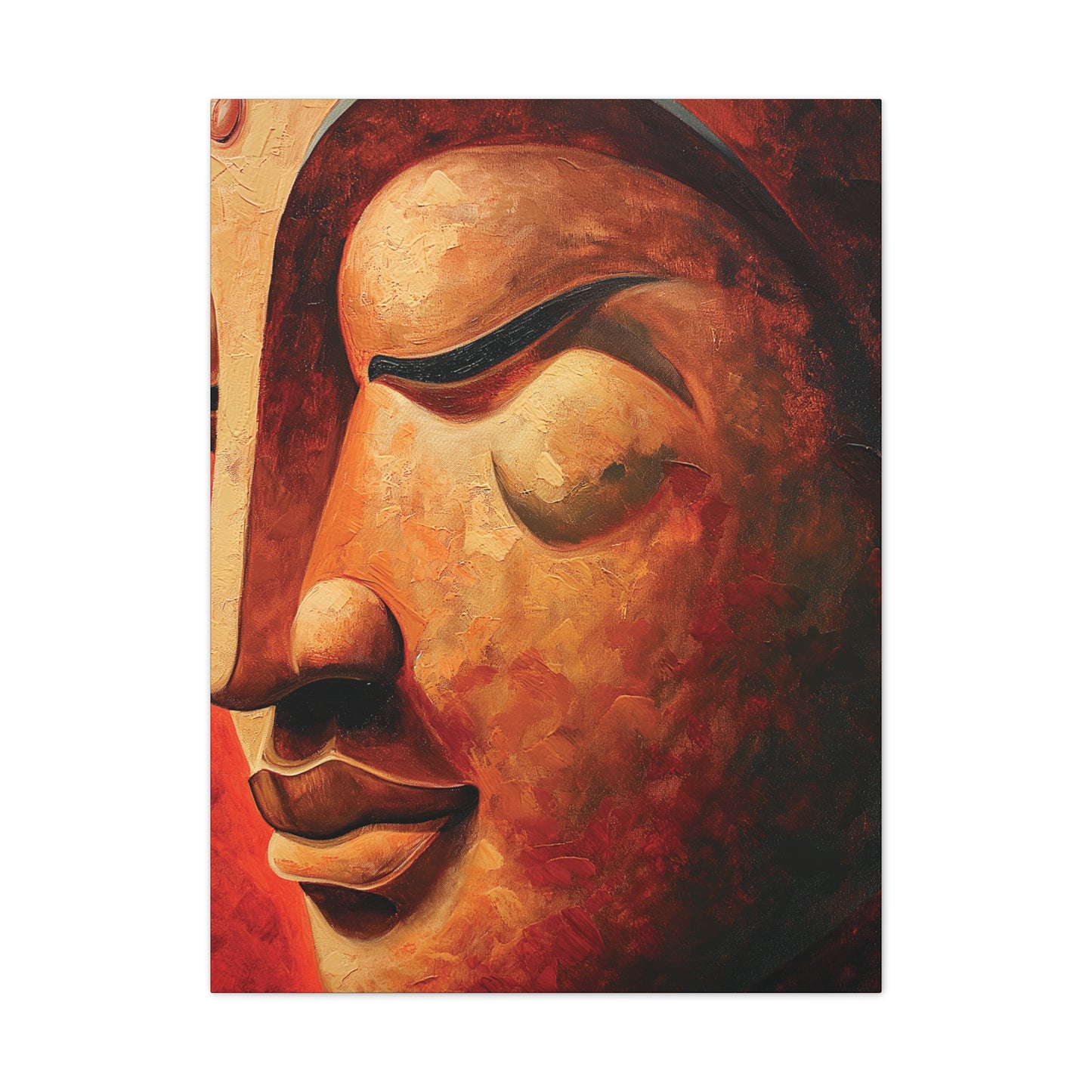 Buddha Painting Print 10 Canvas Stretched, 0.75"