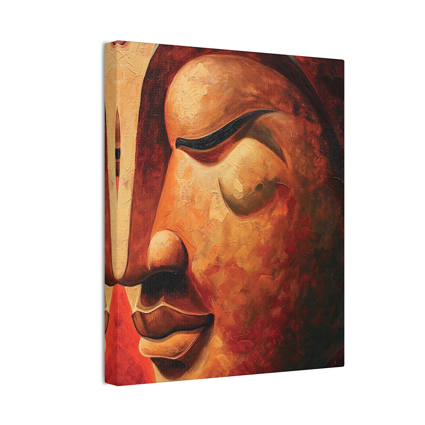 Buddha Painting Print 10 Canvas Stretched, 0.75"