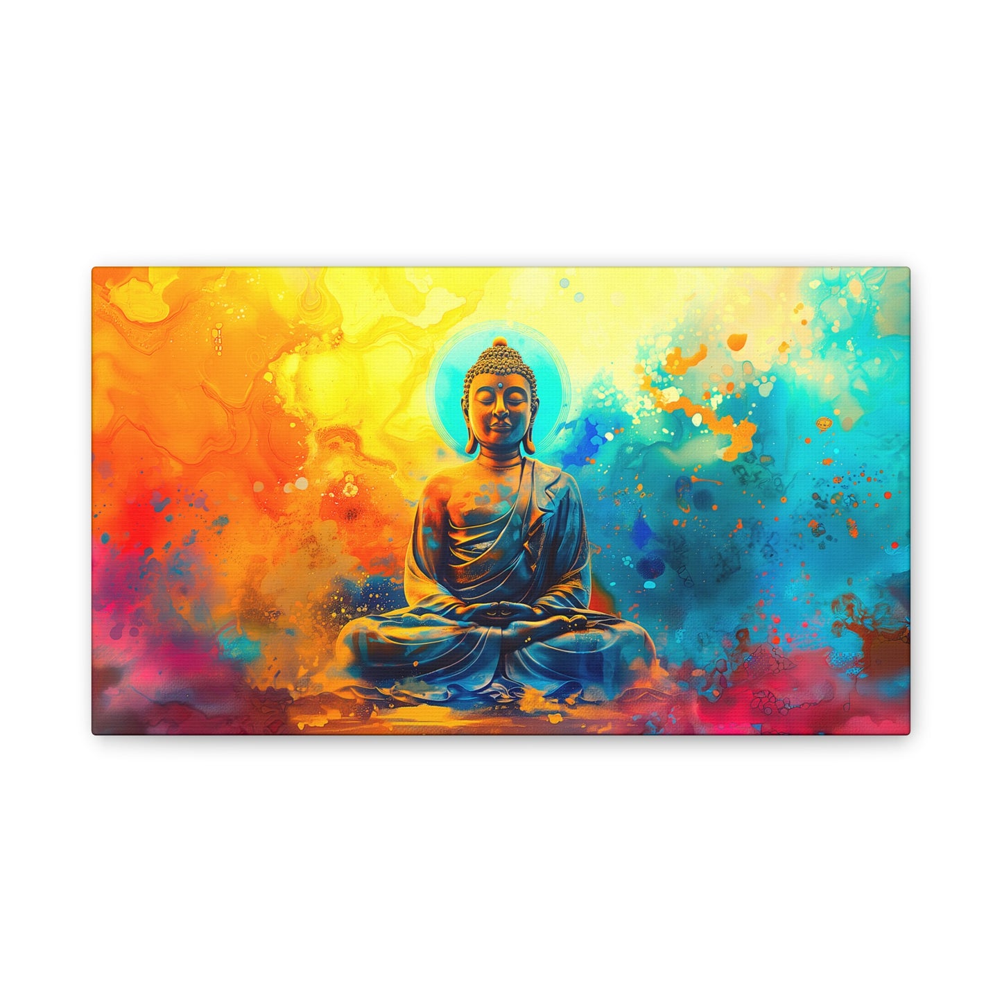 Buddha Painting Print 11 Canvas Stretched, 0.75"