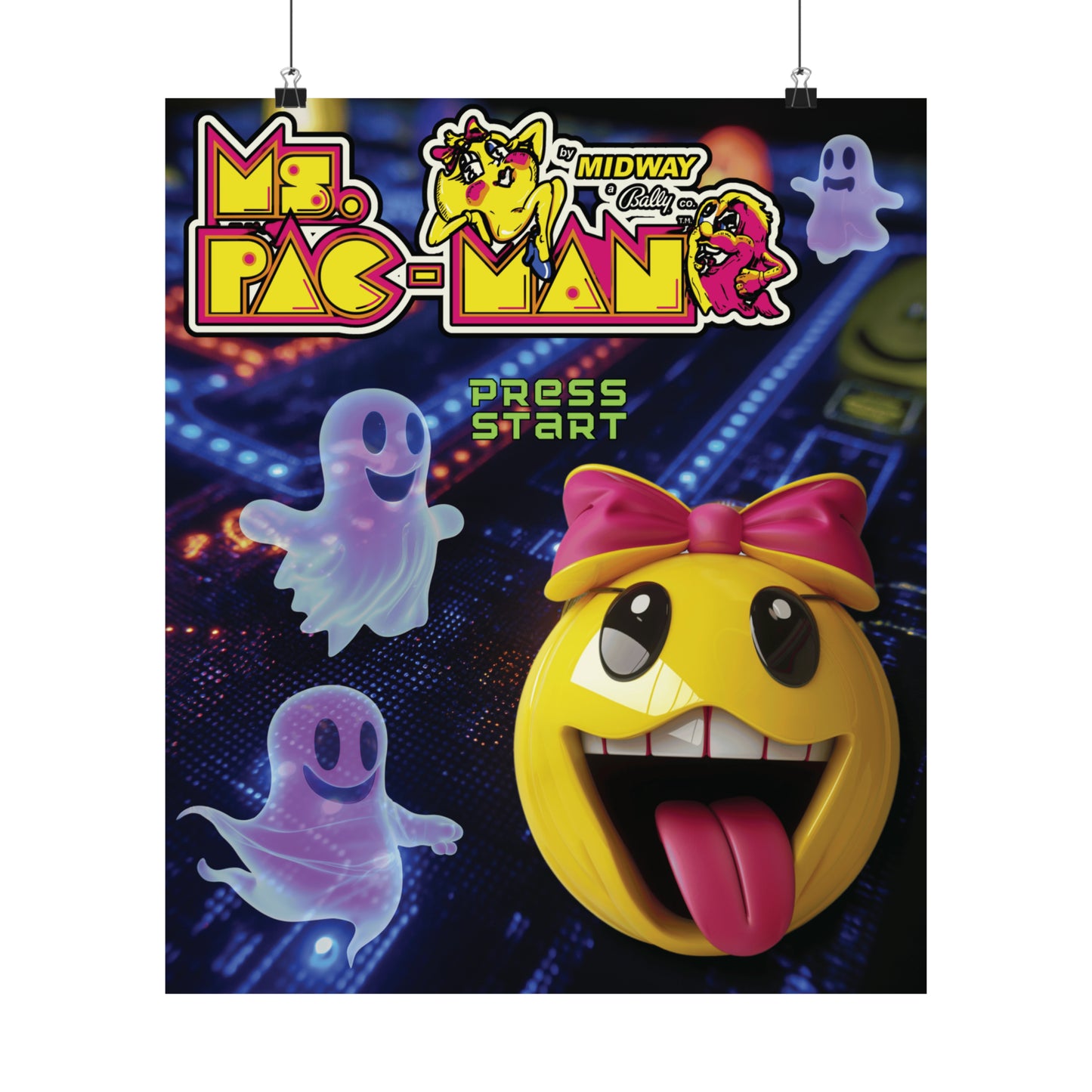 Ms. Pac Man Matte Vertical Posters