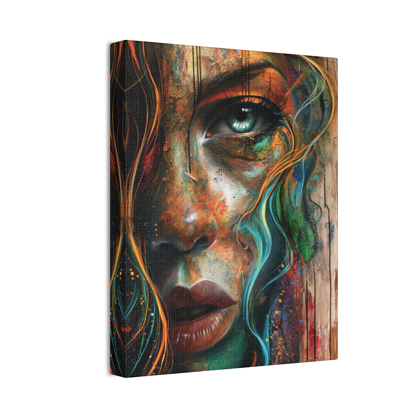 Graffiti Girl 2 Canvas Stretched, 0.75"