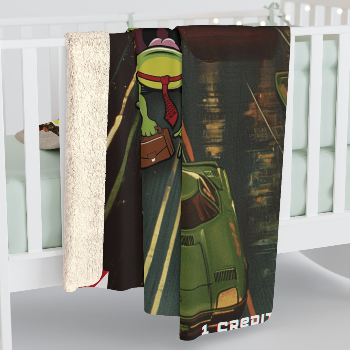 Frogger Sherpa Fleece Blanket