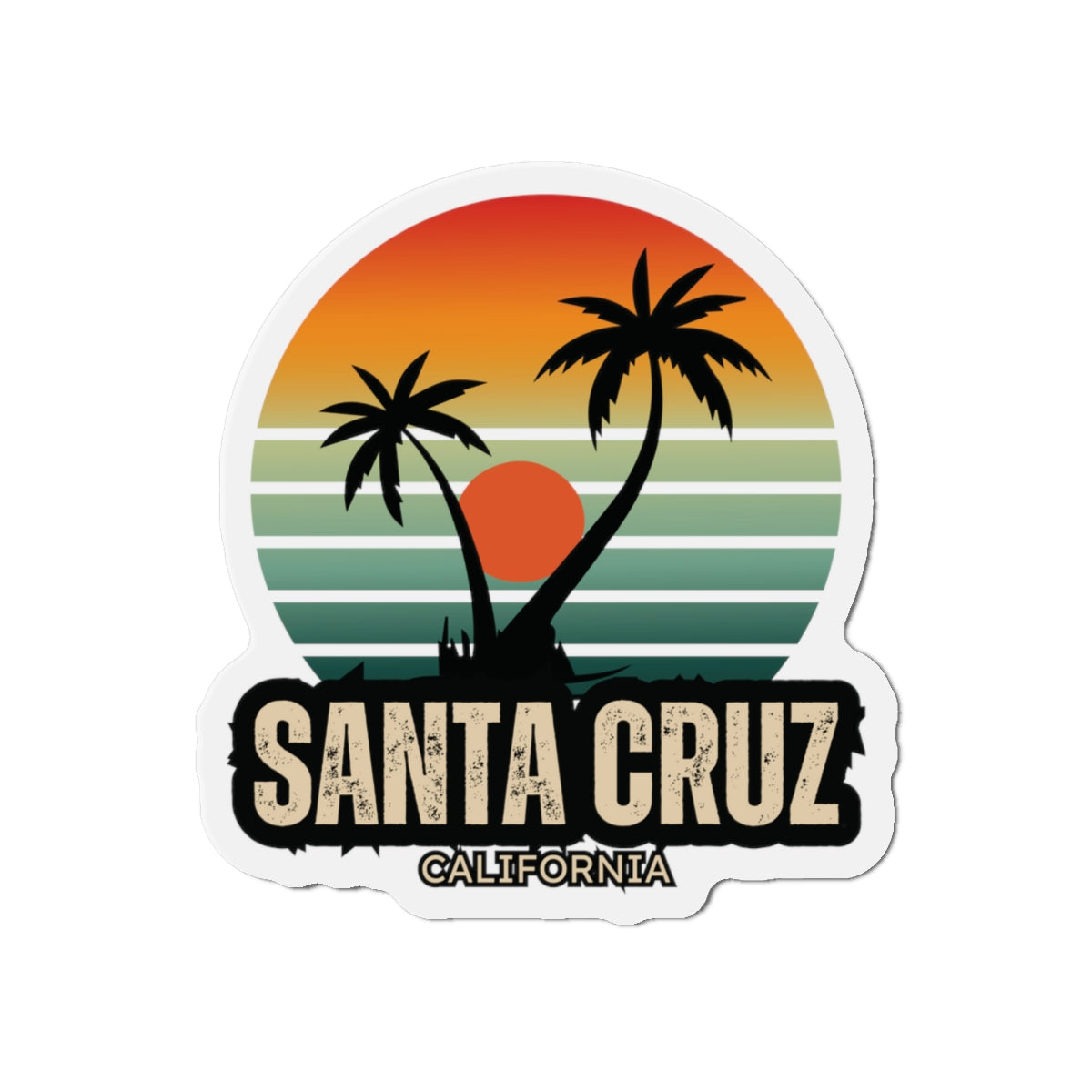 Santa Cruz 2 Die-Cut Magnets