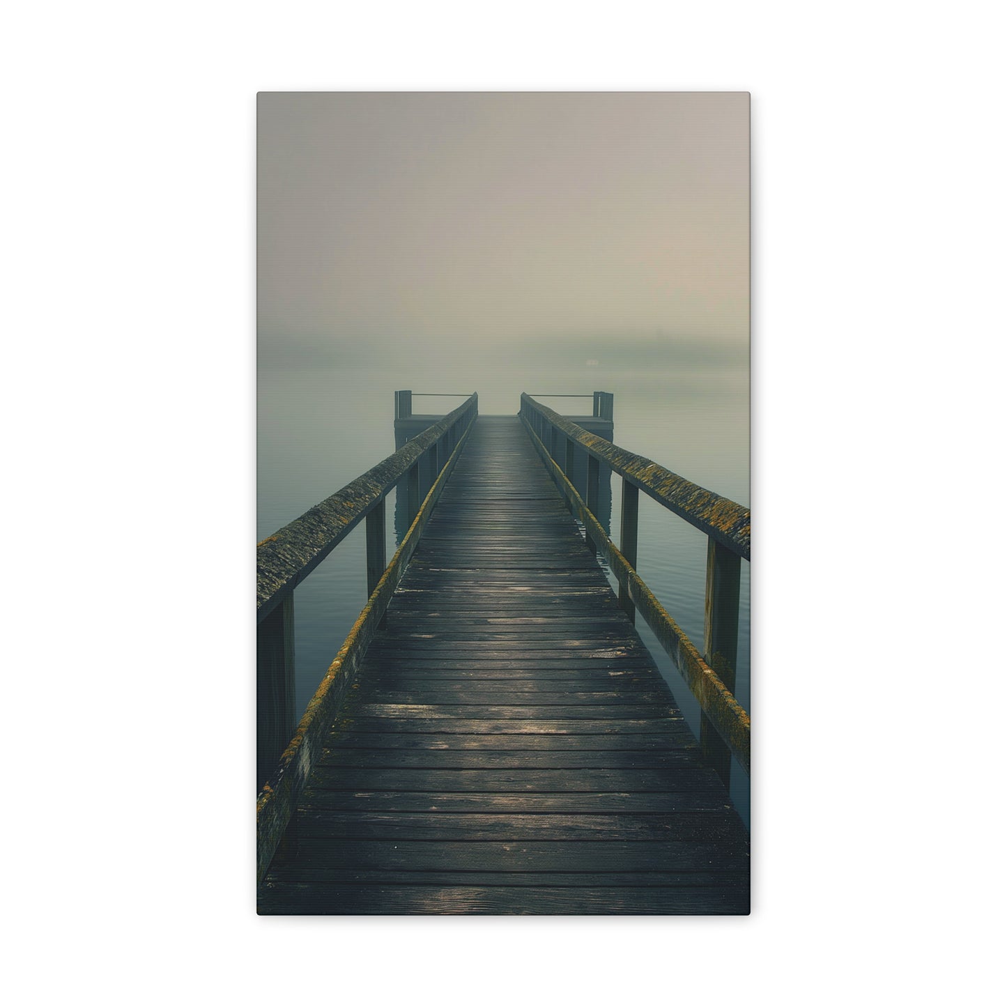 Misty Pier 9 Canvas Stretched, 0.75"